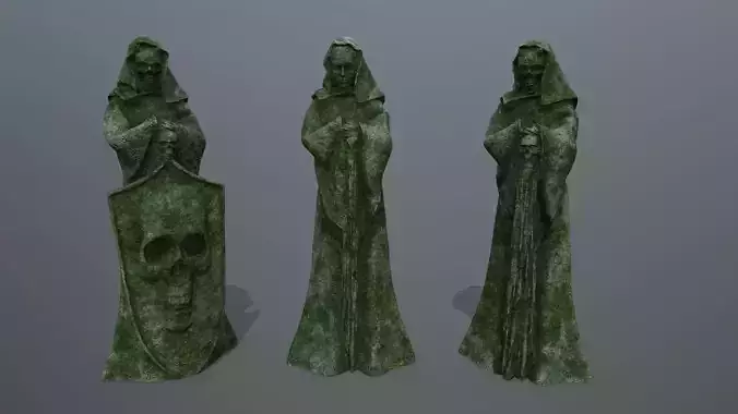 statue set  3D Model Collection