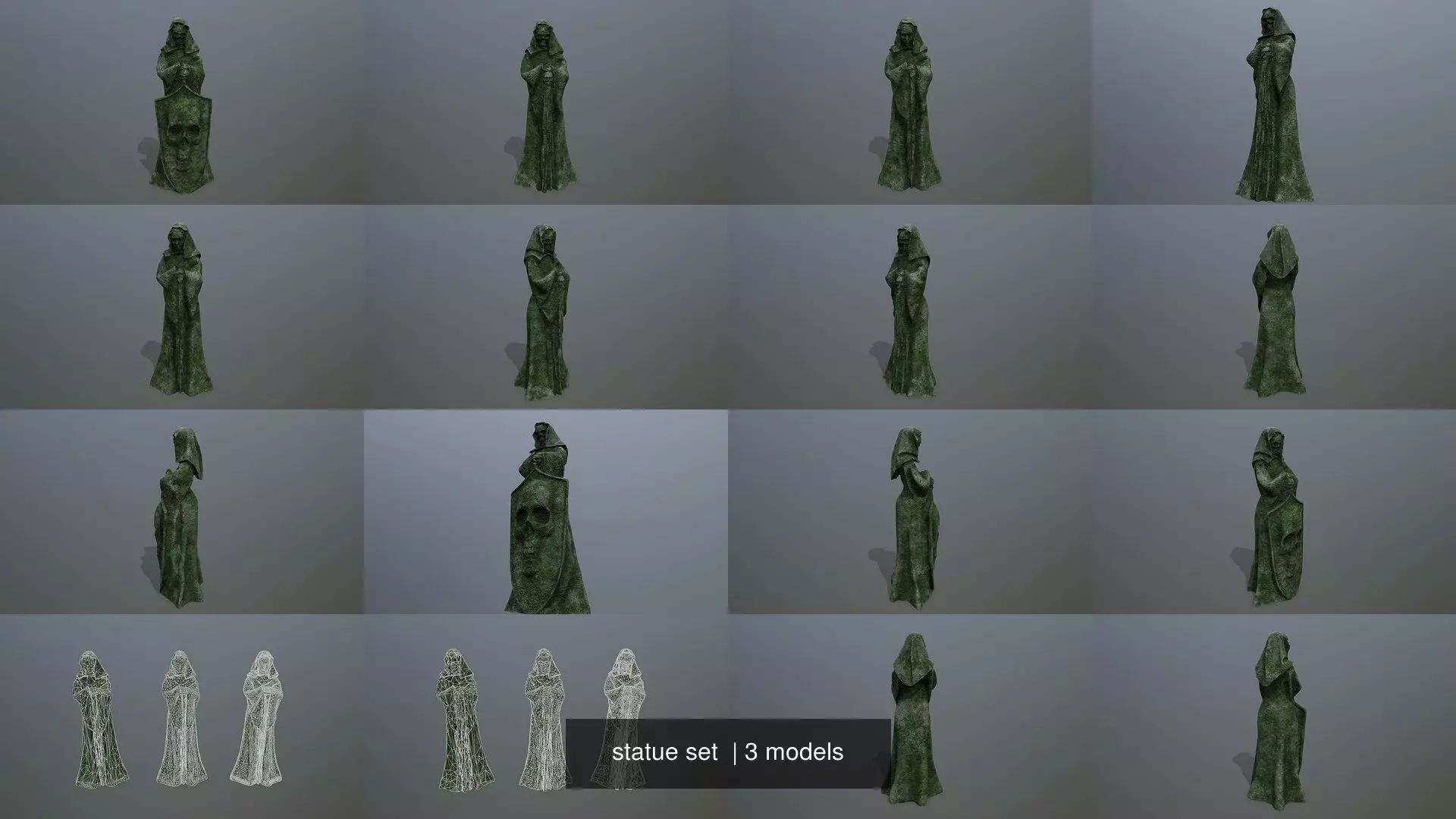 statue set  3D Model Collection_1
