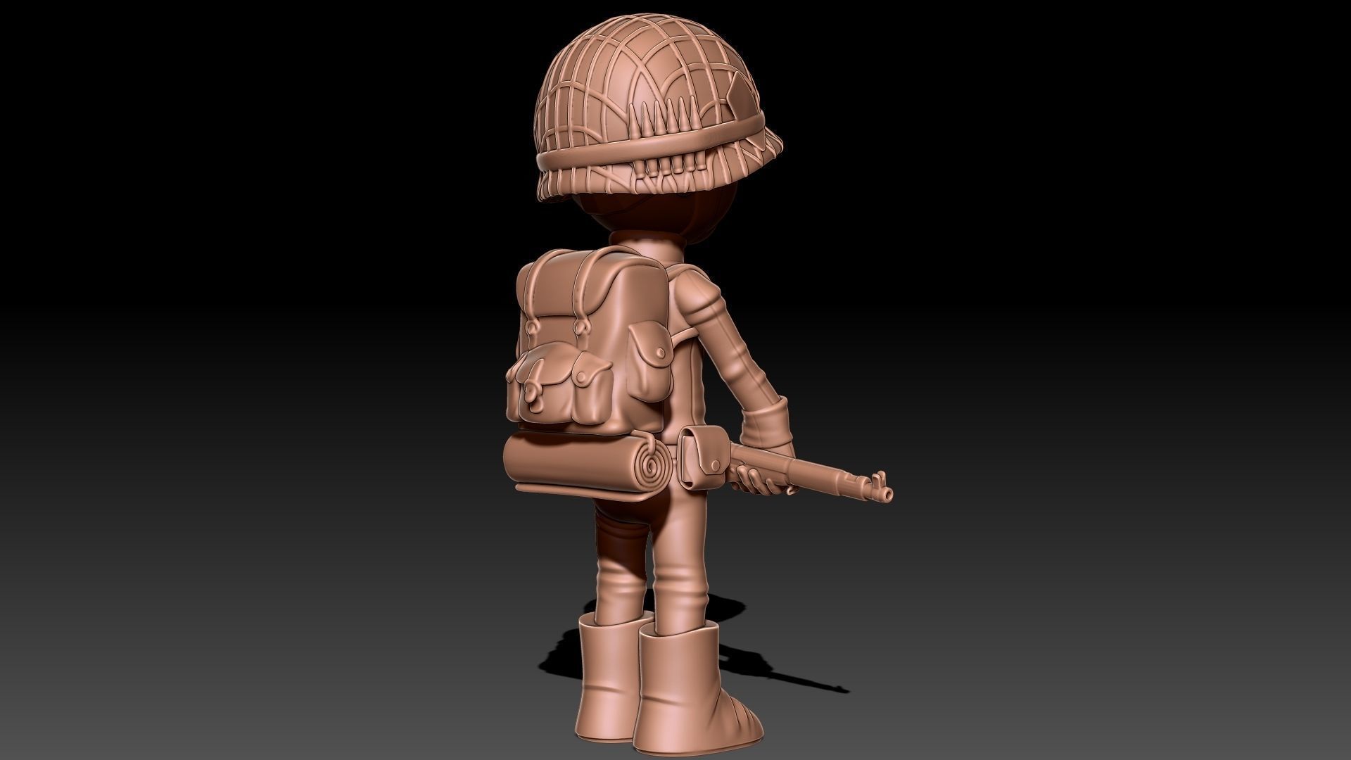 SOLDIER WWII USA 3D print model_12