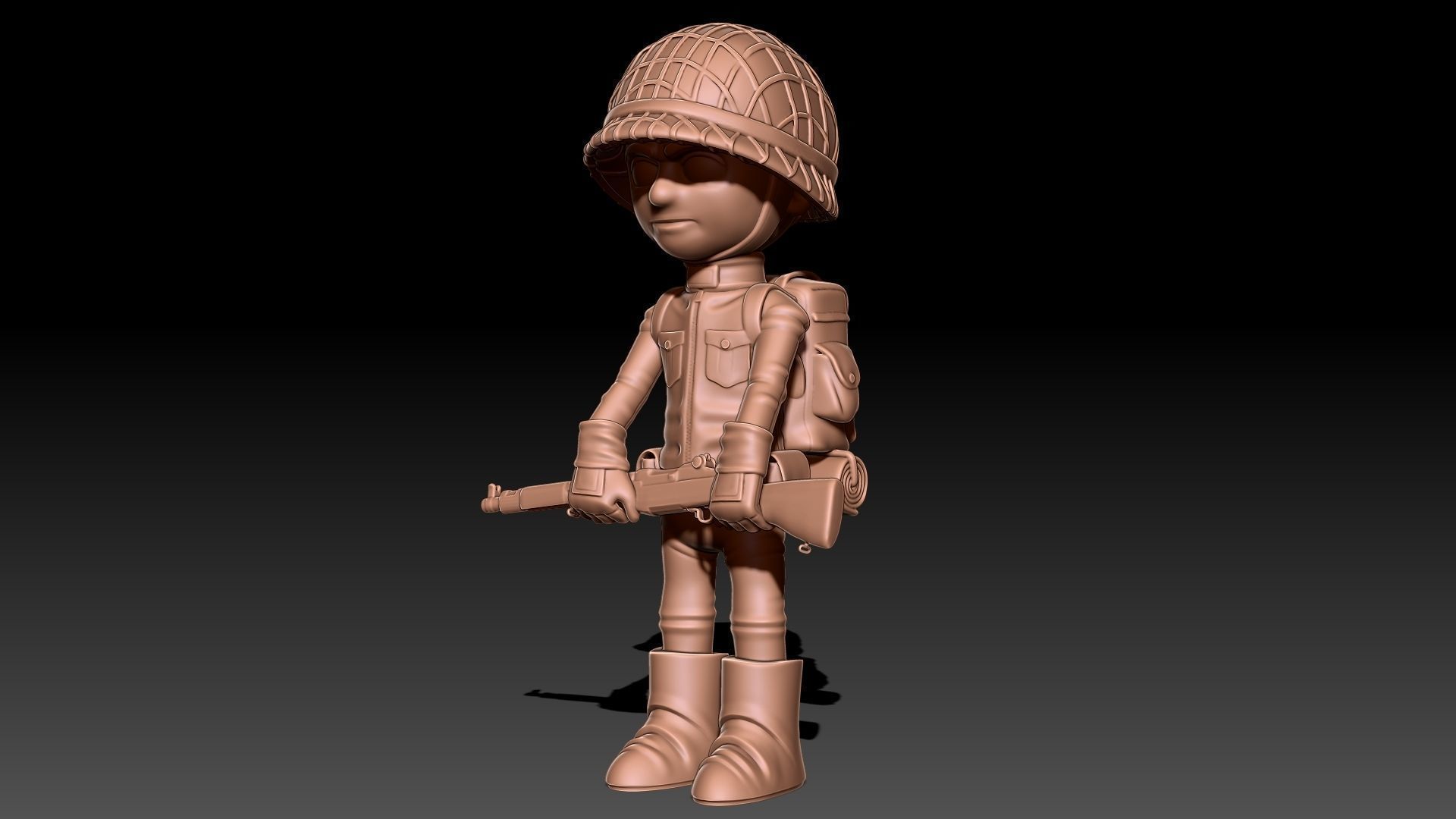 SOLDIER WWII USA 3D print model_6