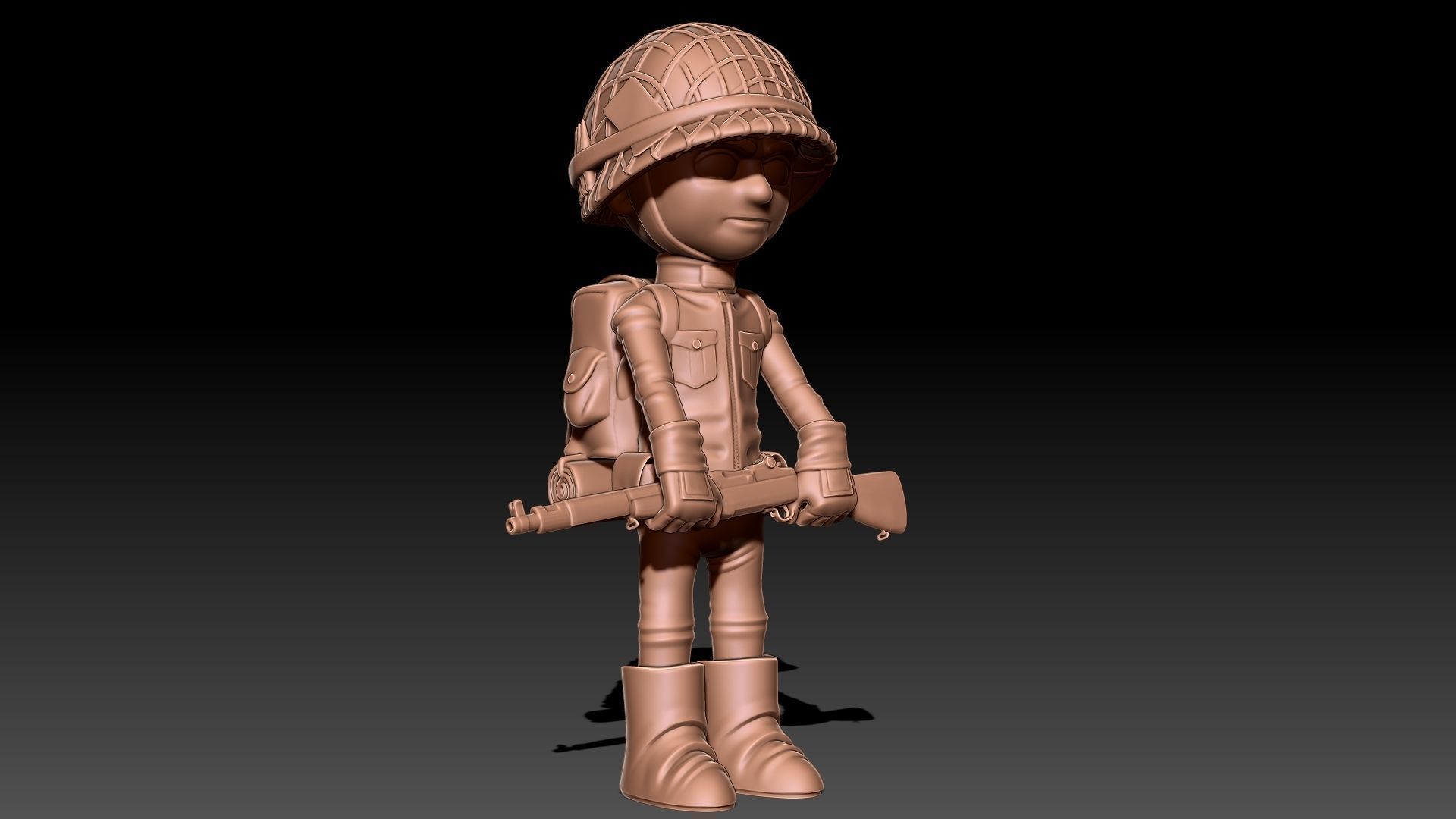 SOLDIER WWII USA 3D print model_10