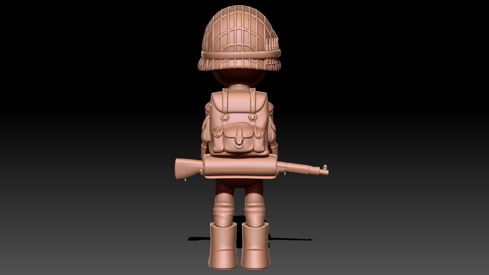 SOLDIER WWII USA 3D print model_13