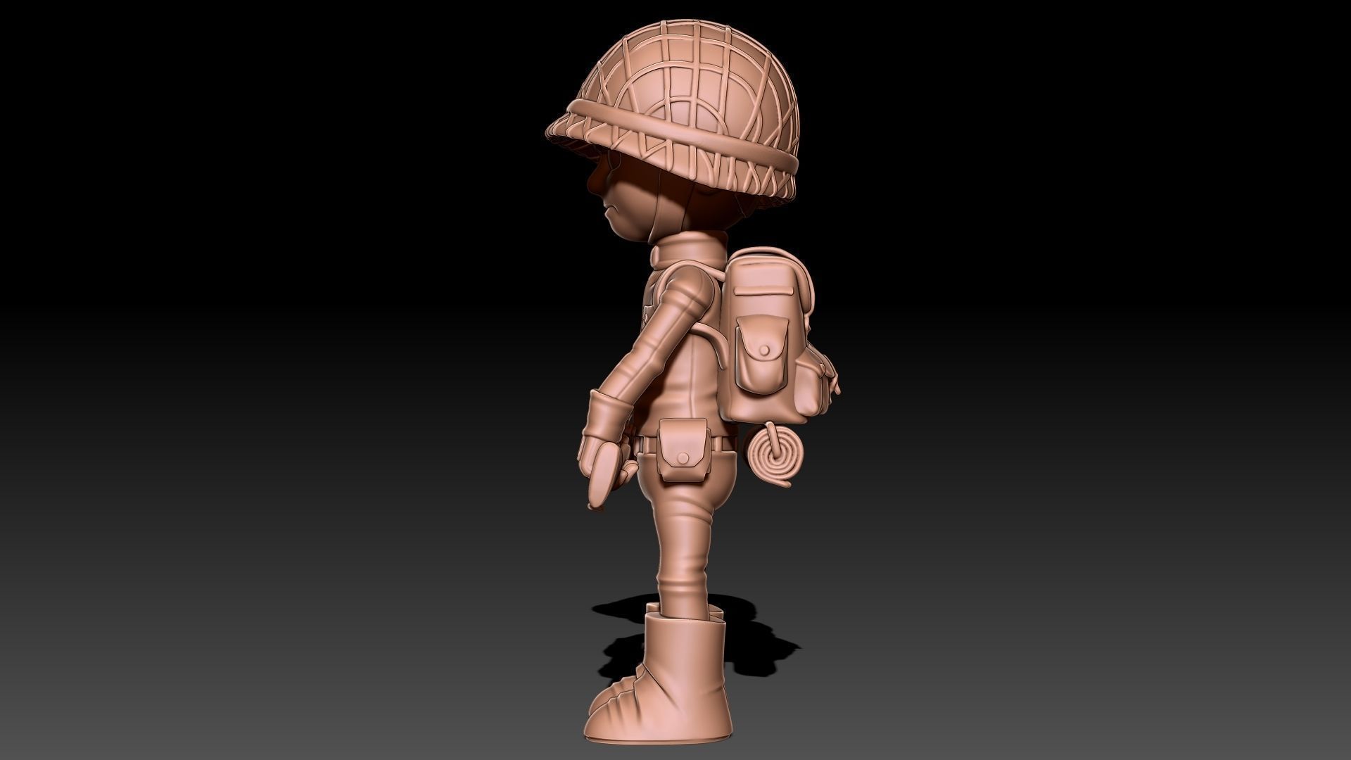 SOLDIER WWII USA 3D print model_15