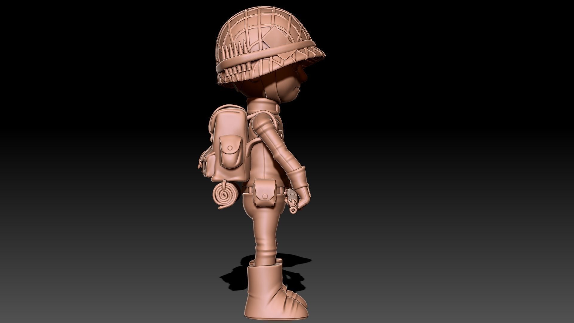 SOLDIER WWII USA 3D print model_11