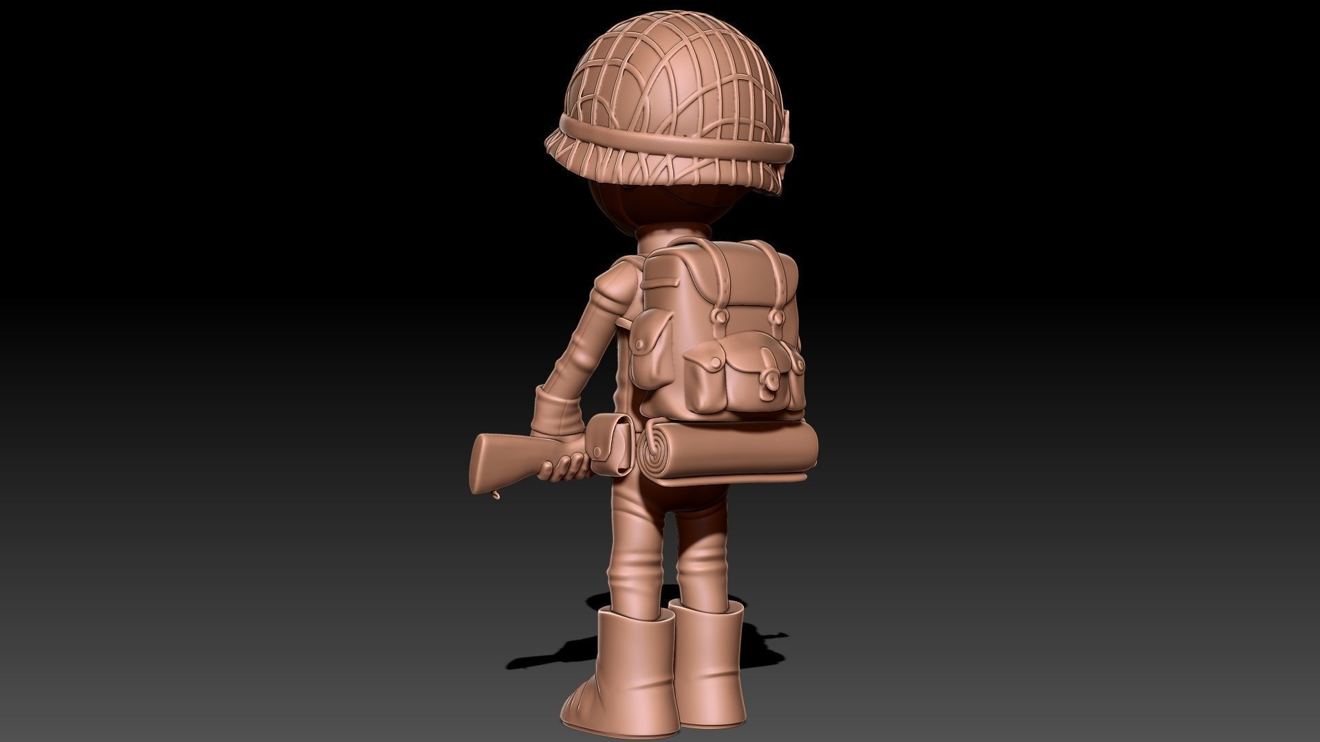 SOLDIER WWII USA 3D print model_14