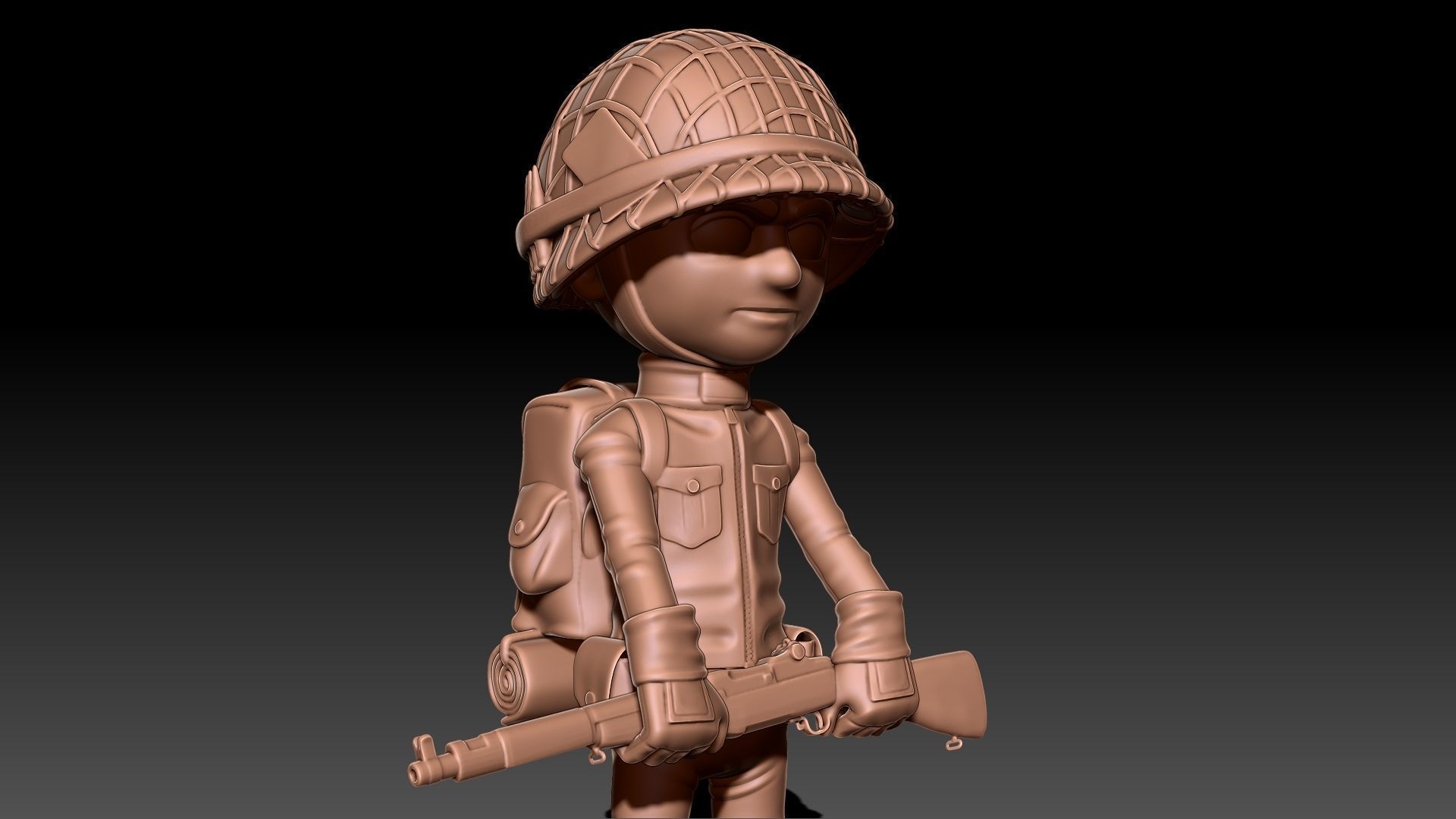 SOLDIER WWII USA 3D print model_16