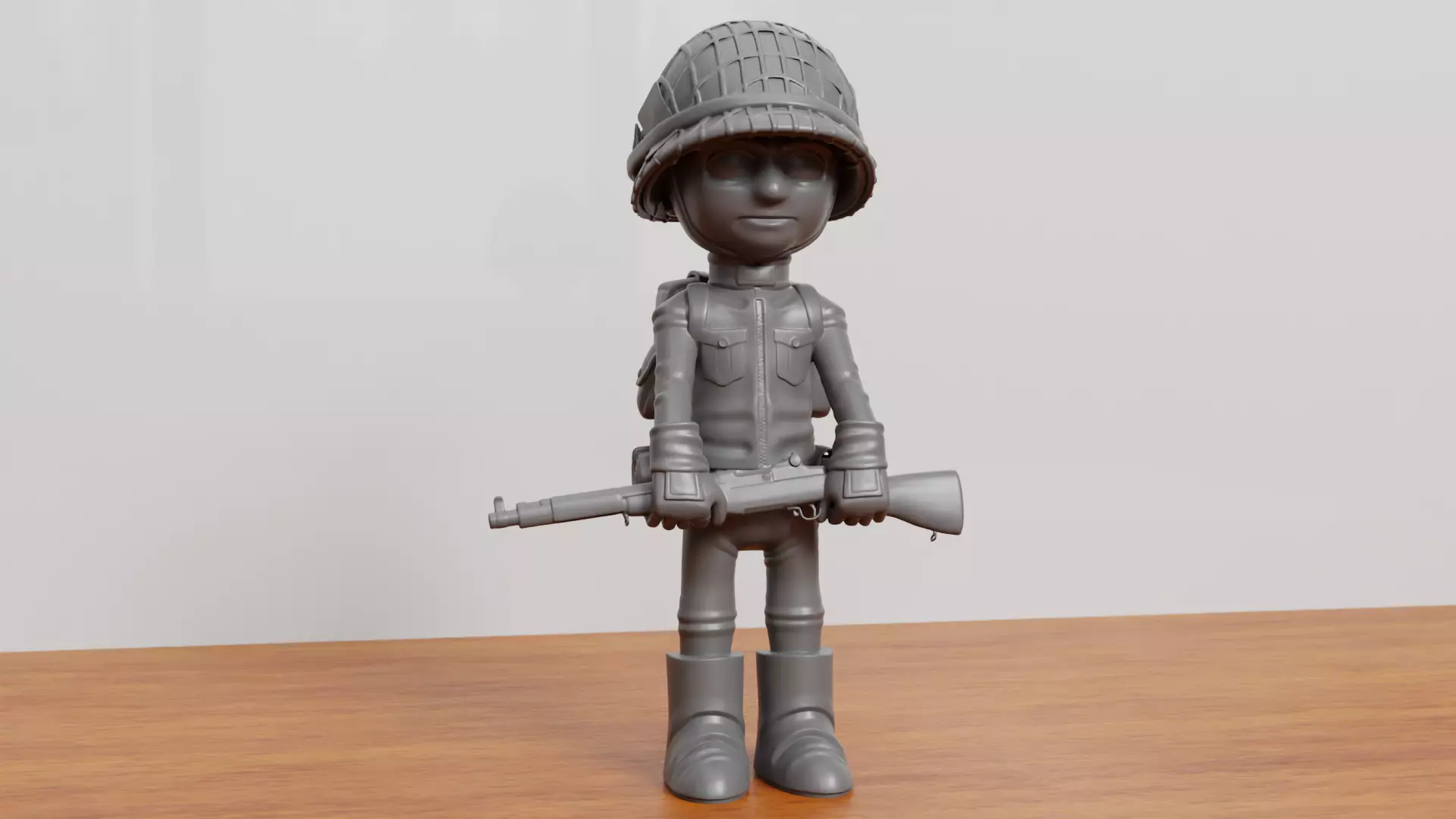 SOLDIER WWII USA 3D print model_0