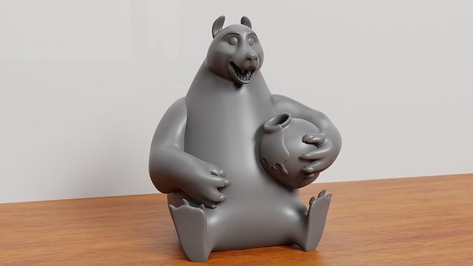 bear honey 3D print model