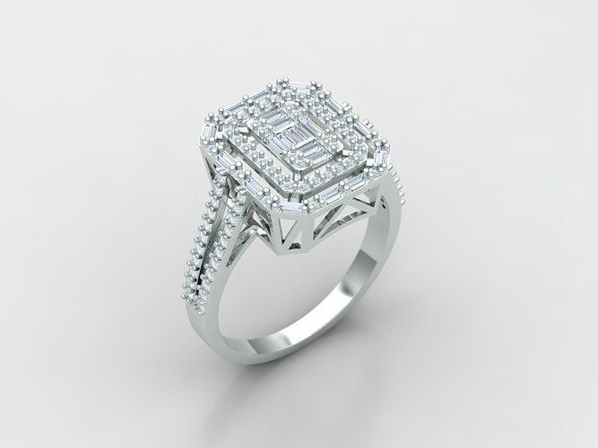 baguette ring Free 3D print model