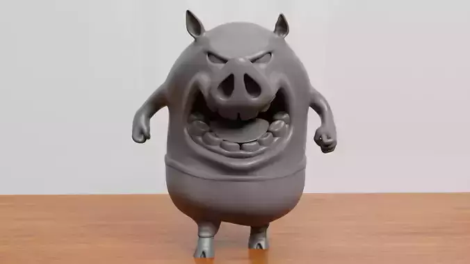 Angry pig 3D print model