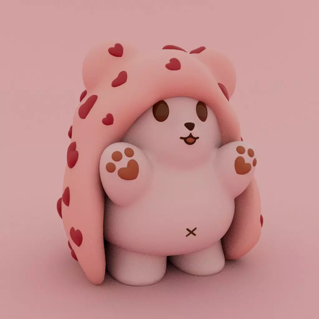 Valentines Special - Polar bear cub 3D print model_0