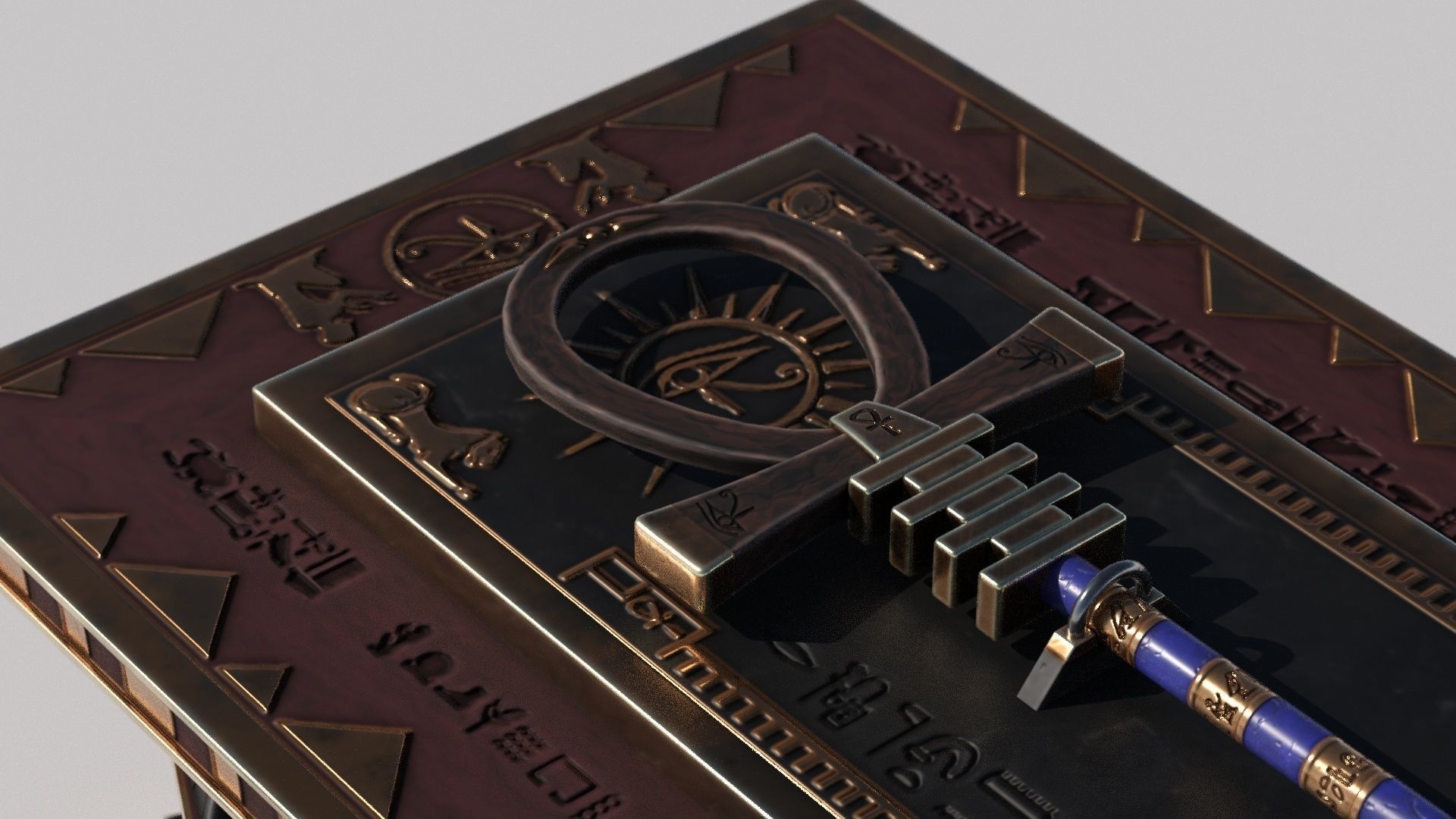 OB 02 Egyptian Necromancer Kit - Sledge Casket Low-poly 3D model_5