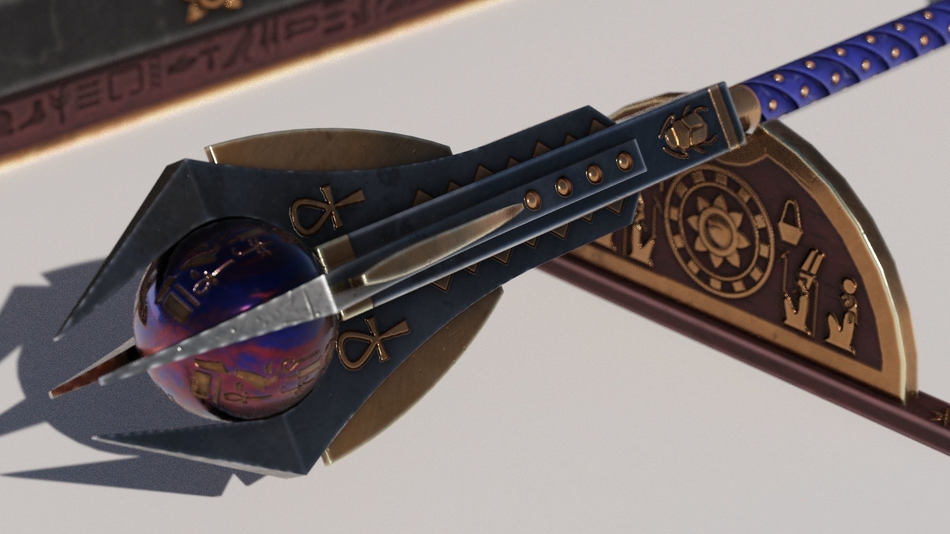 OB 02 Egyptian Necromancer Kit - Sledge Casket Low-poly 3D model_6