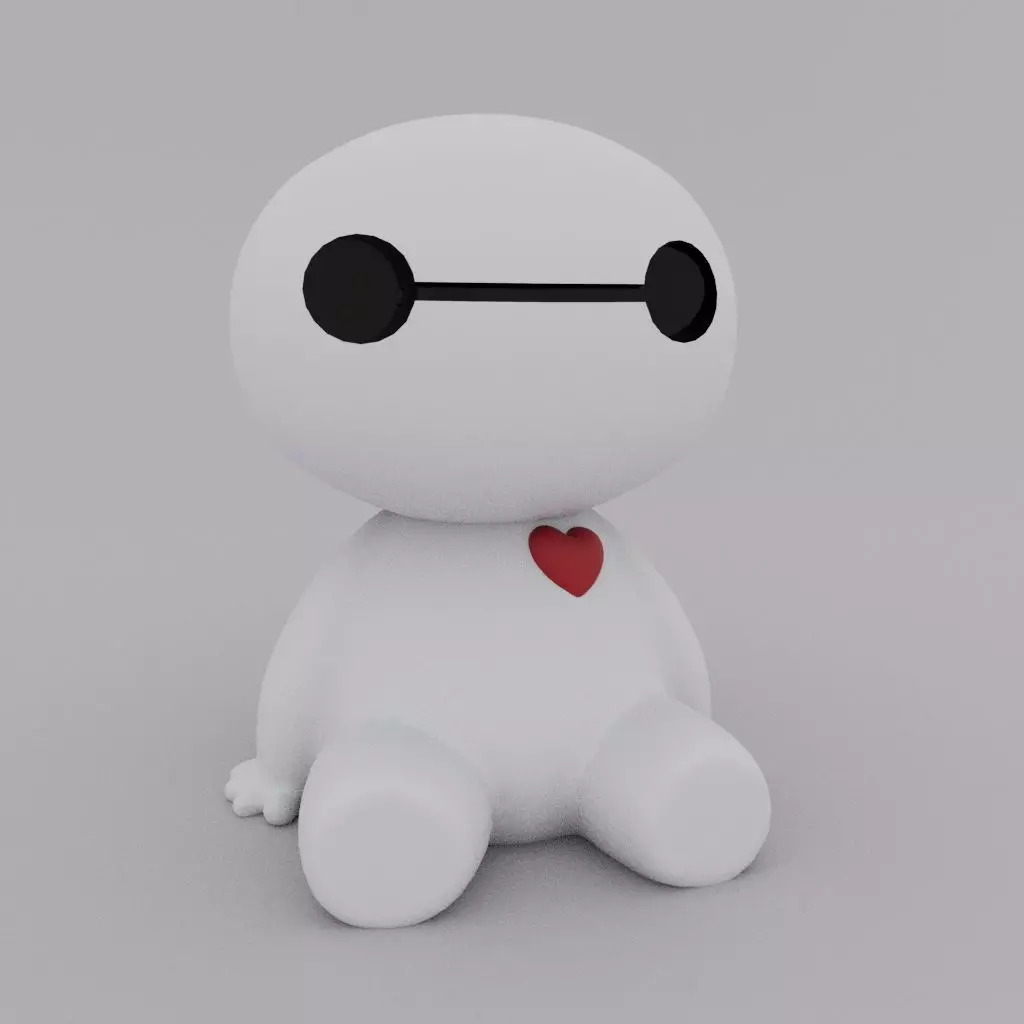 Valentines Special - Cute little Baymax 3D print model_0