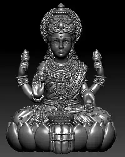 Goddess Laxmi ji STL 3D print model