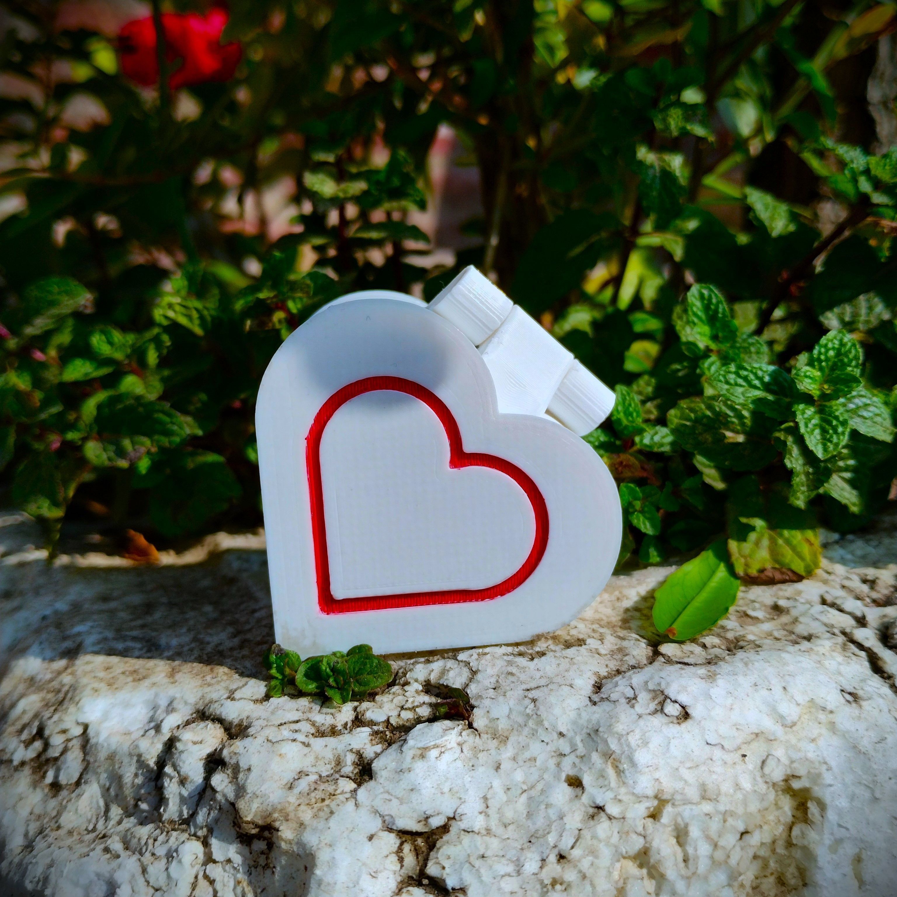 Valentines Special - Gift Box and Heart Keychain 3D print model_1