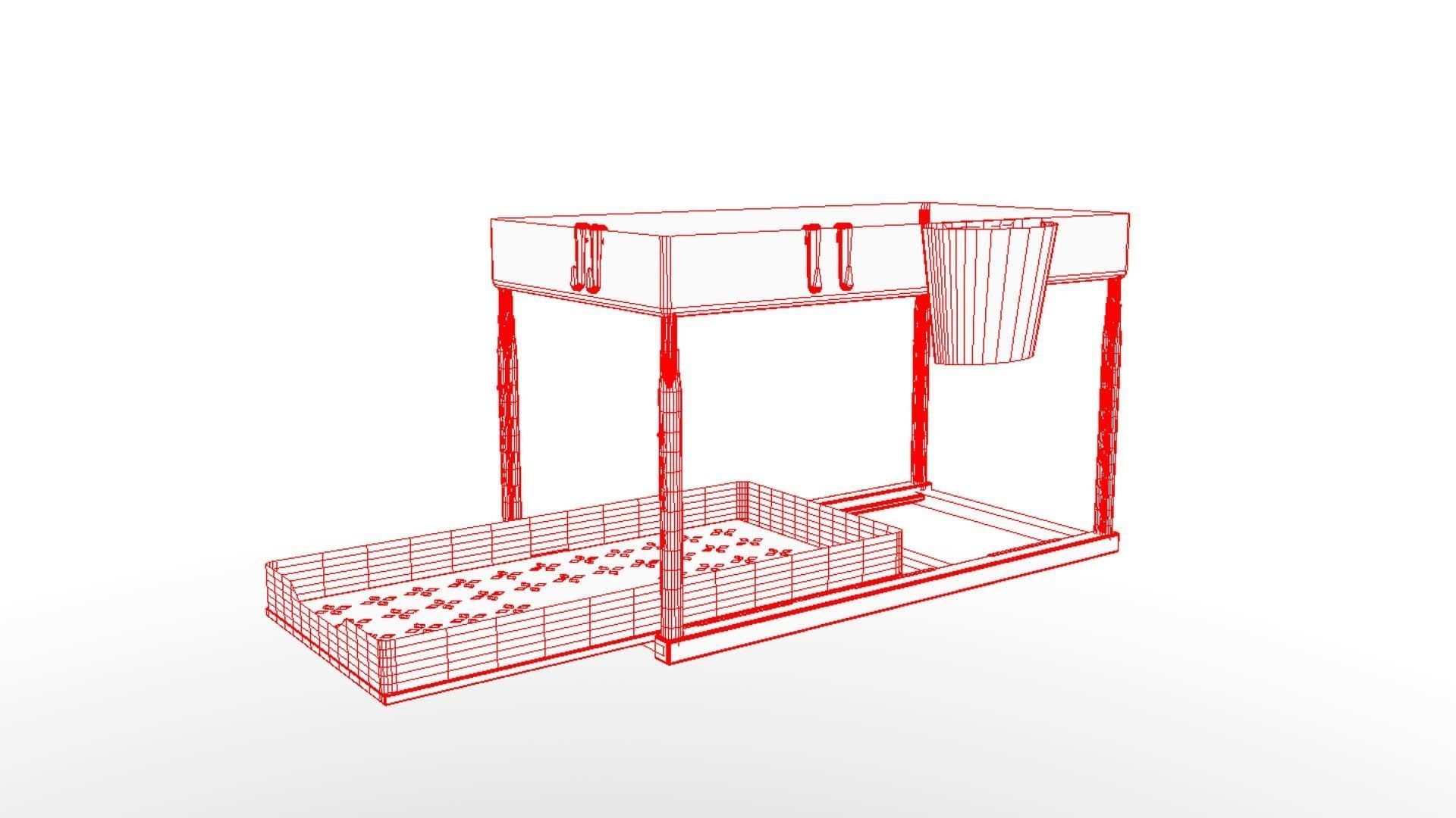 under sink cabinet shelf 3d model Low-poly 3D model_5