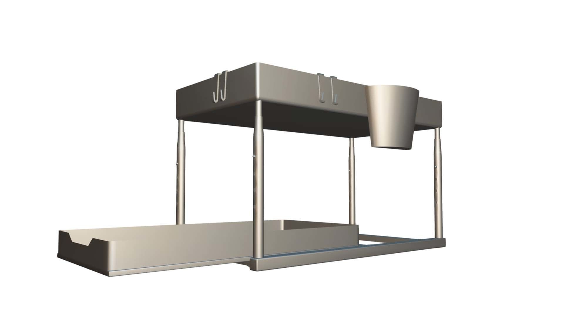 under sink cabinet shelf 3d model Low-poly 3D model_3