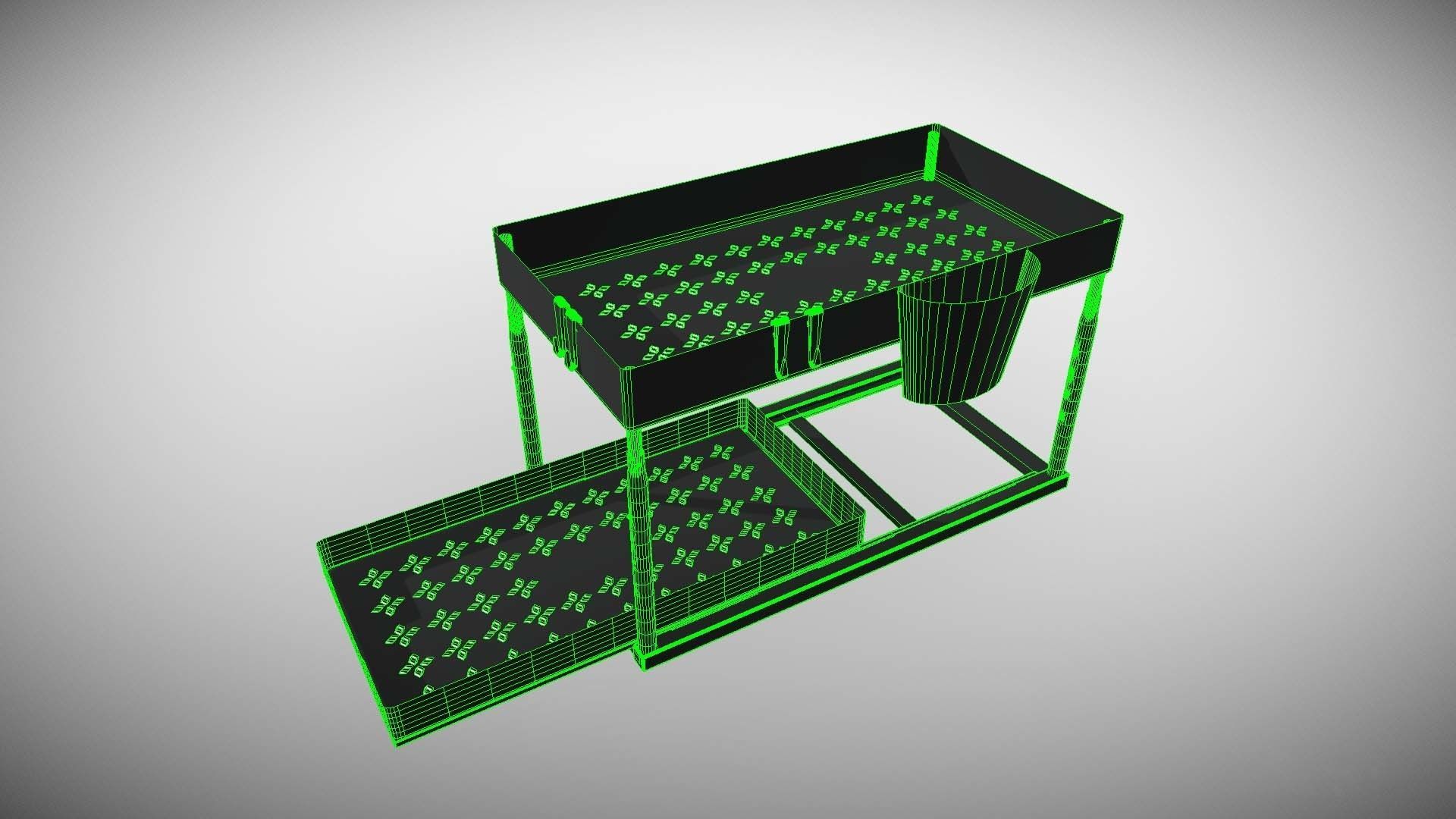 under sink cabinet shelf 3d model Low-poly 3D model_6