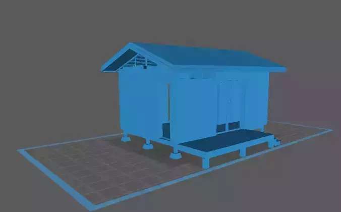 Minimalist Wood Prefabricated Home 3D Printing 3D print model