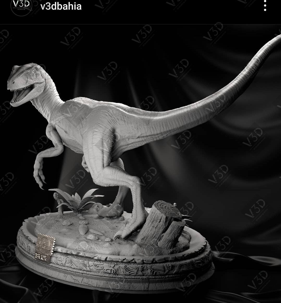 Velociraptor Blue fanart - V3D 3D print model_2