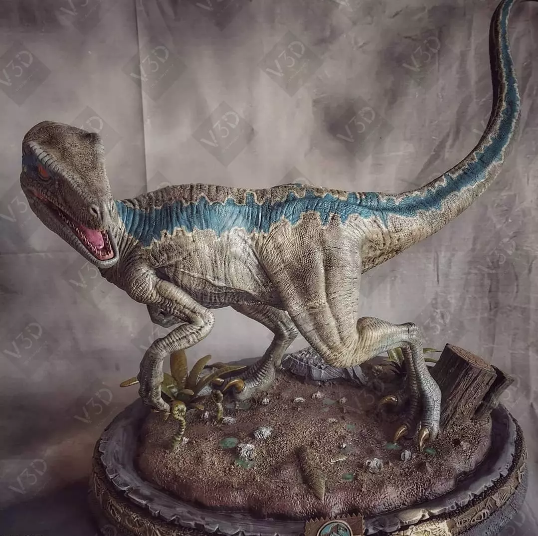 Velociraptor Blue fanart - V3D 3D print model_0