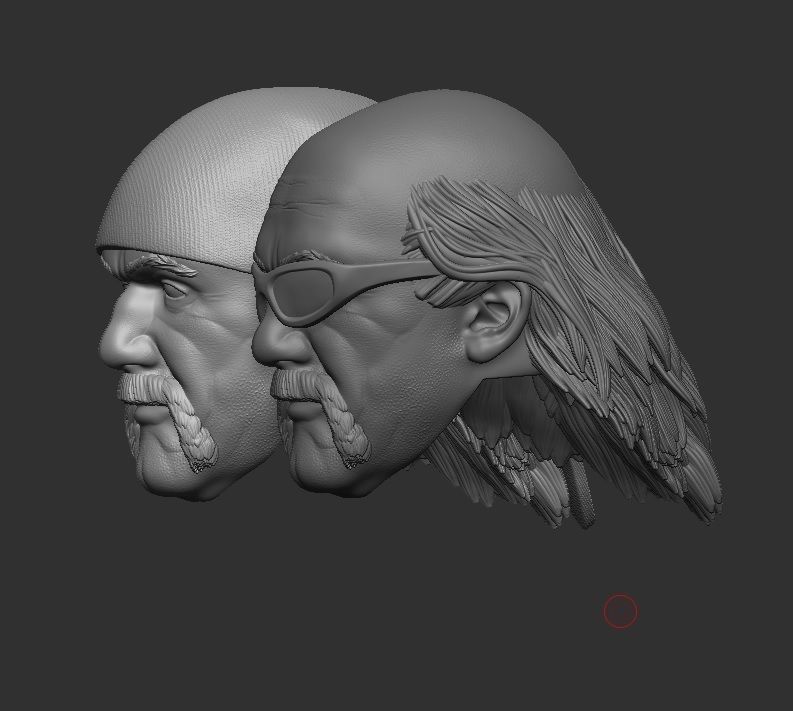 Hollywood Hogan - Headsculpt for Action Figures 3D print model_2