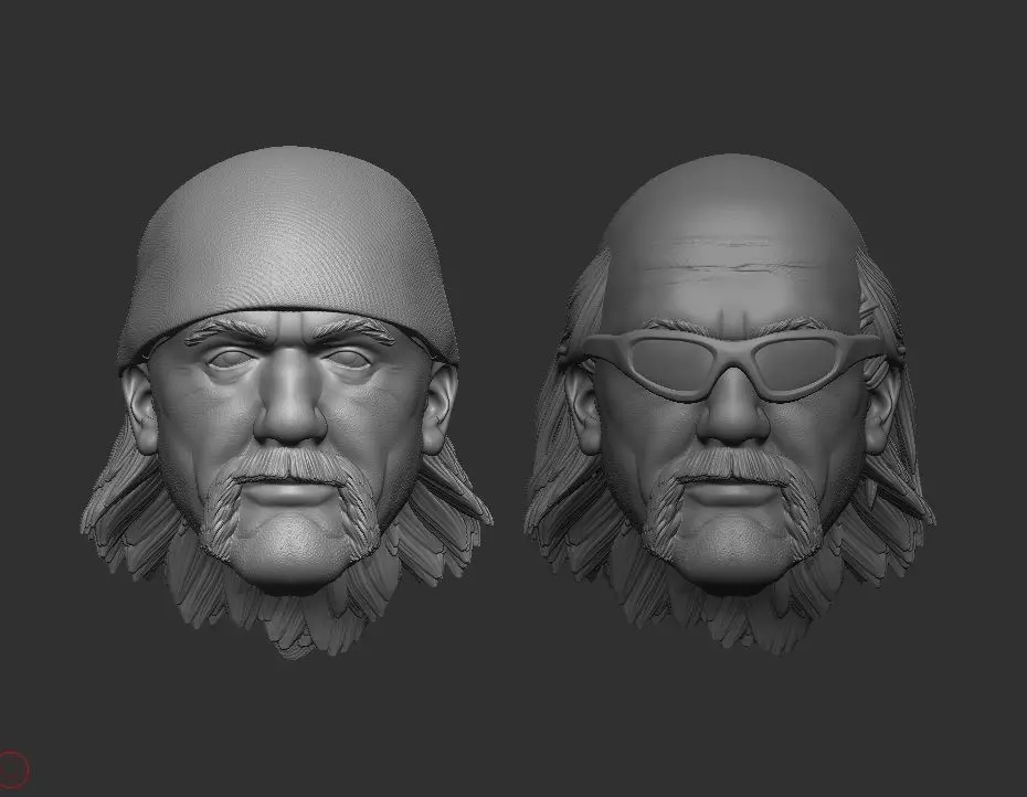 Hollywood Hogan - Headsculpt for Action Figures 3D print model_0
