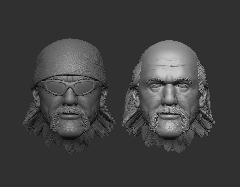 Hollywood Hogan - Headsculpt for Action Figures 3D print model_5