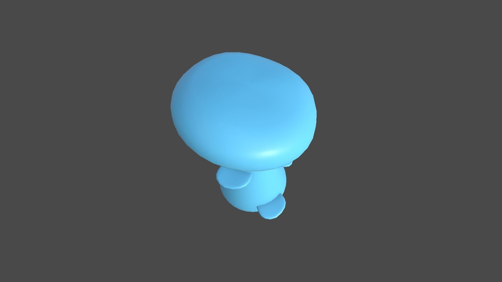 Fantasy Mushroom F05 Blue Orange - Scene Backdrop Design Low-poly 3D model_9