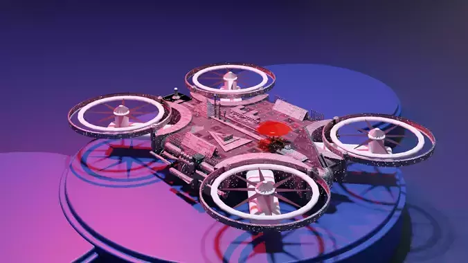 Fighter Drone by Art SSFK Low-poly 3D model Fighter Drone by Art SSFK Low-poly 3D model