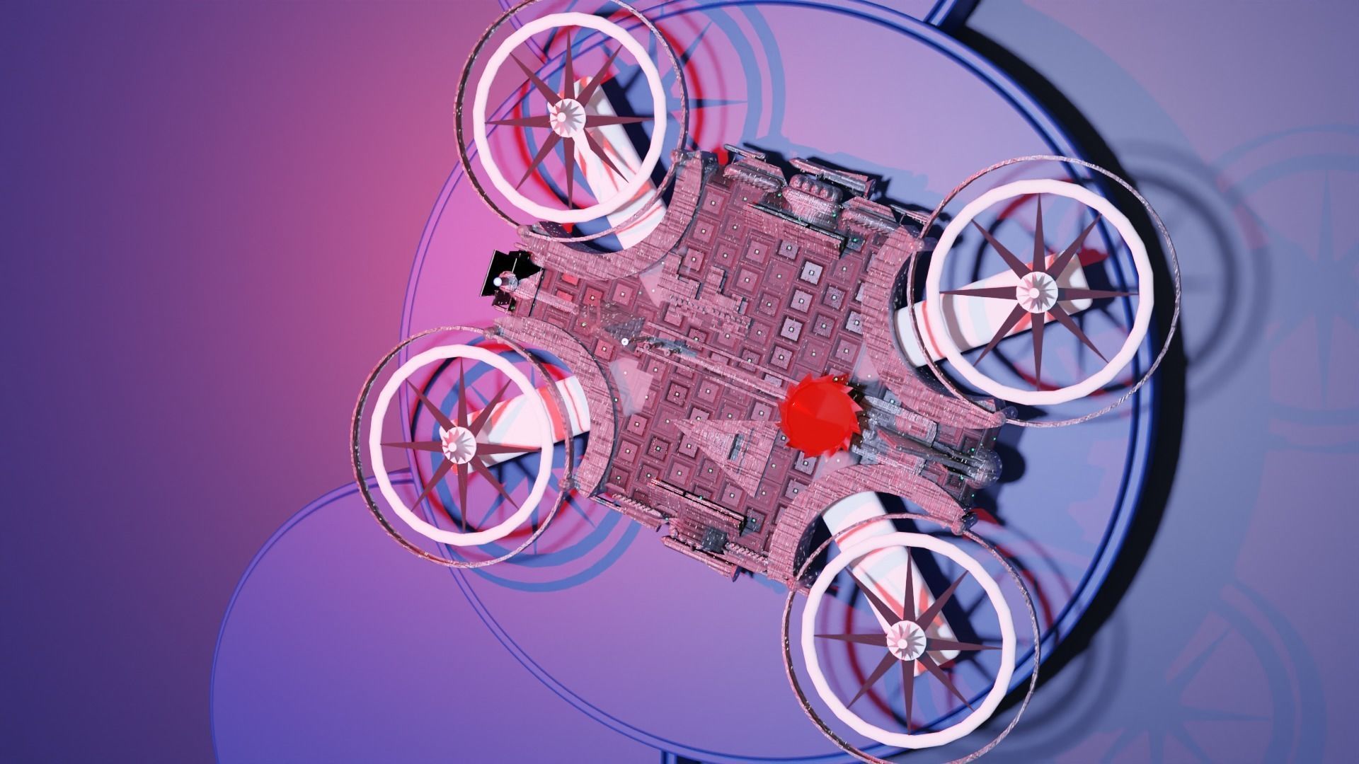 Fighter Drone by Art SSFK Low-poly 3D model_4