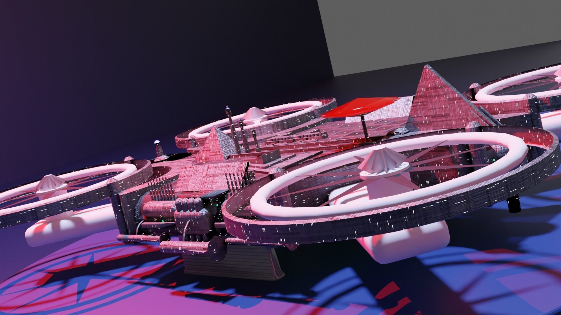 Fighter Drone by Art SSFK Low-poly 3D model_1