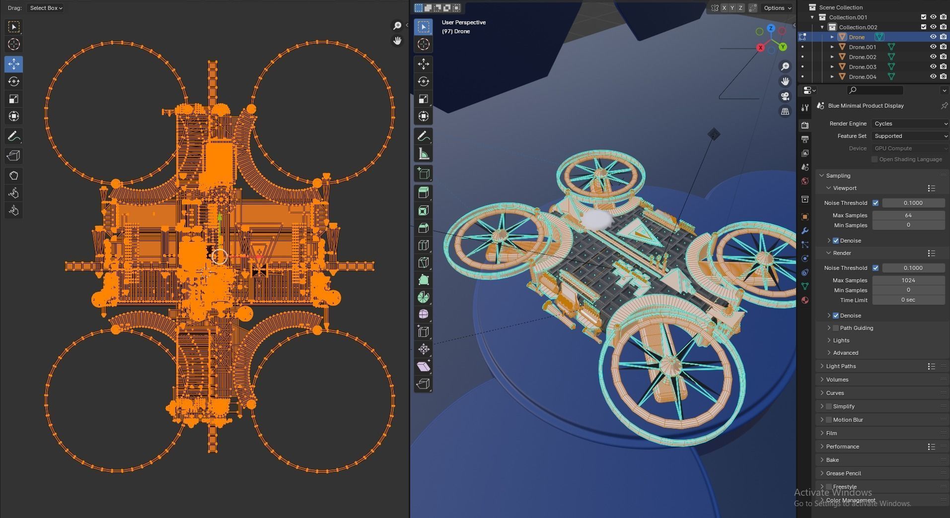Fighter Drone by Art SSFK Low-poly 3D model_8