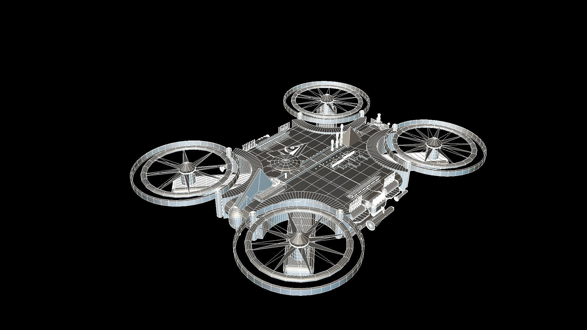 Fighter Drone by Art SSFK Low-poly 3D model_5