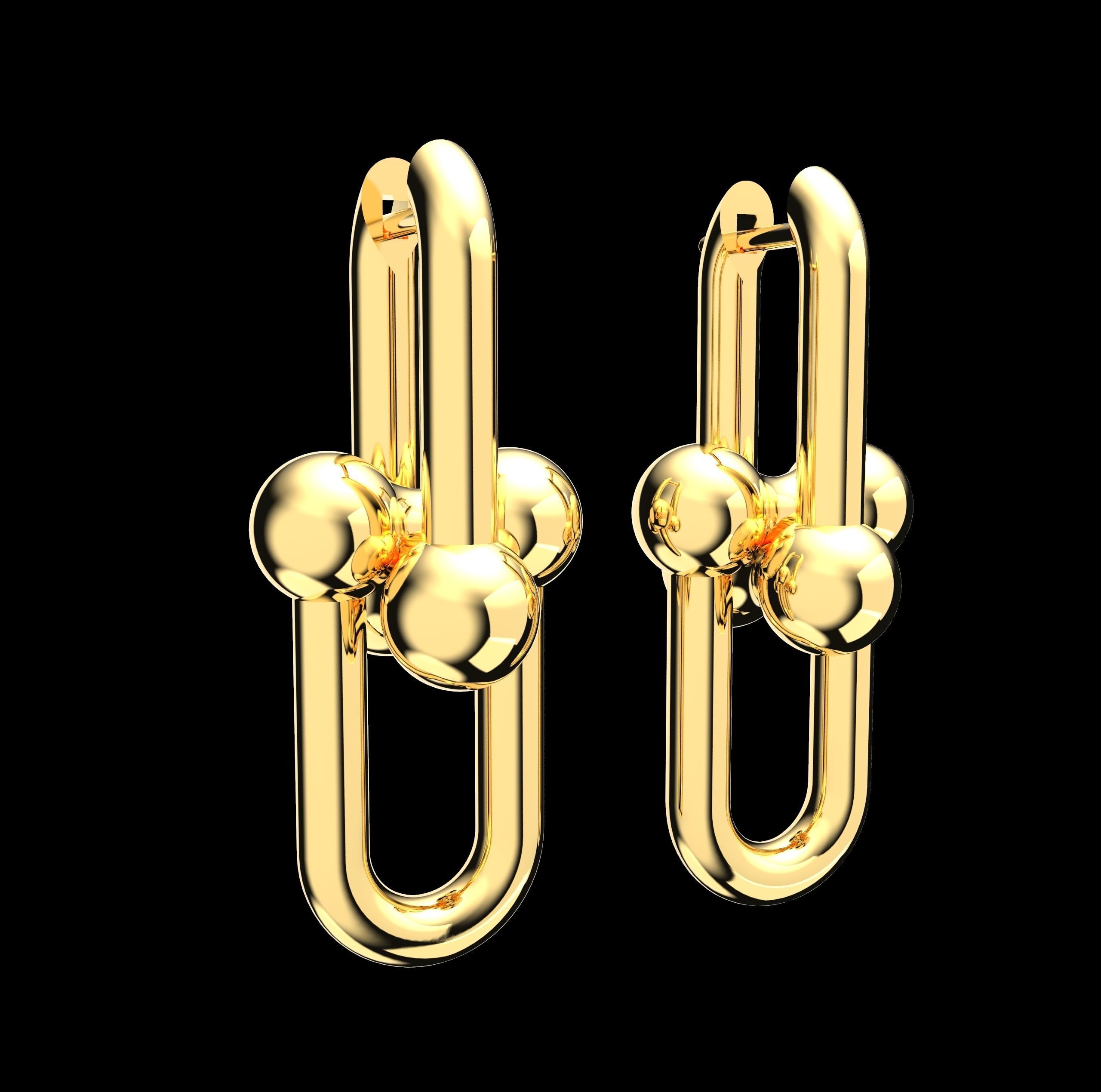 Earrings Link 3D print model_1