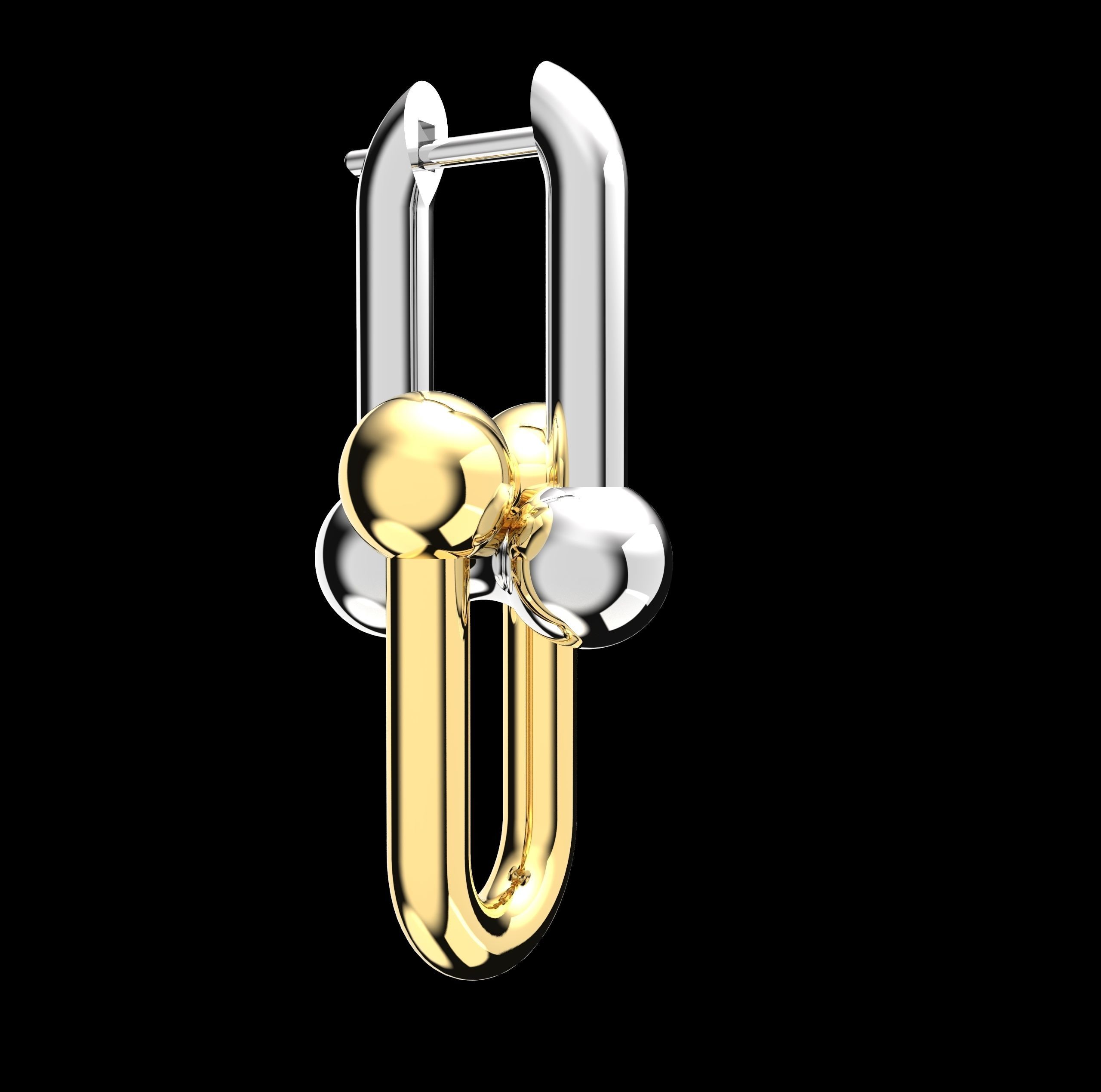 Earrings Link 3D print model_7