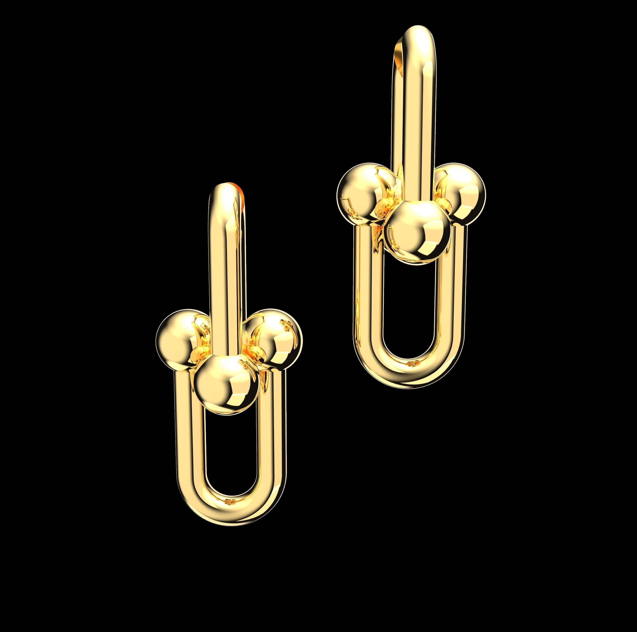 Earrings Link 3D print model_4