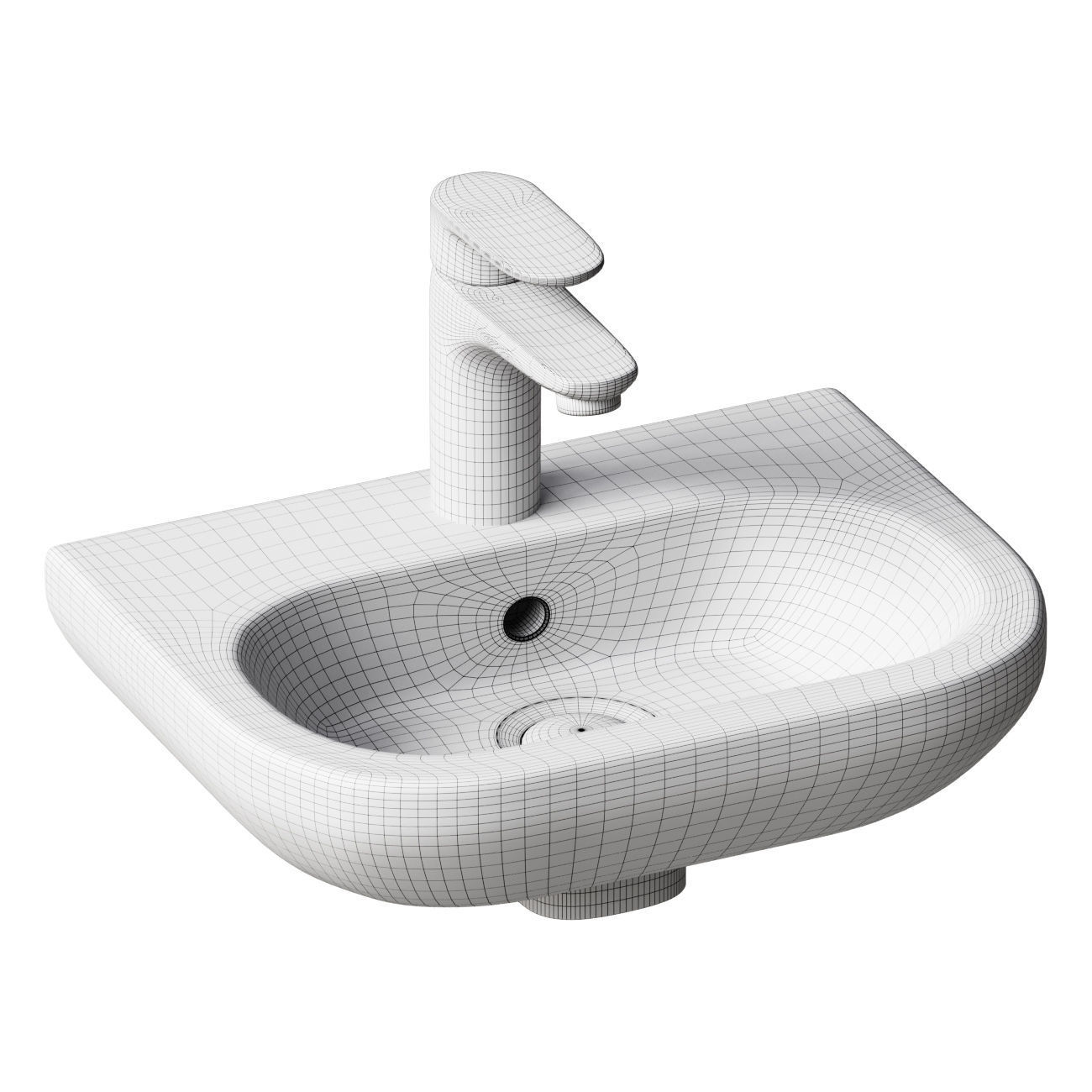Duravit hanging sink D Code 07053600002 3D model_1
