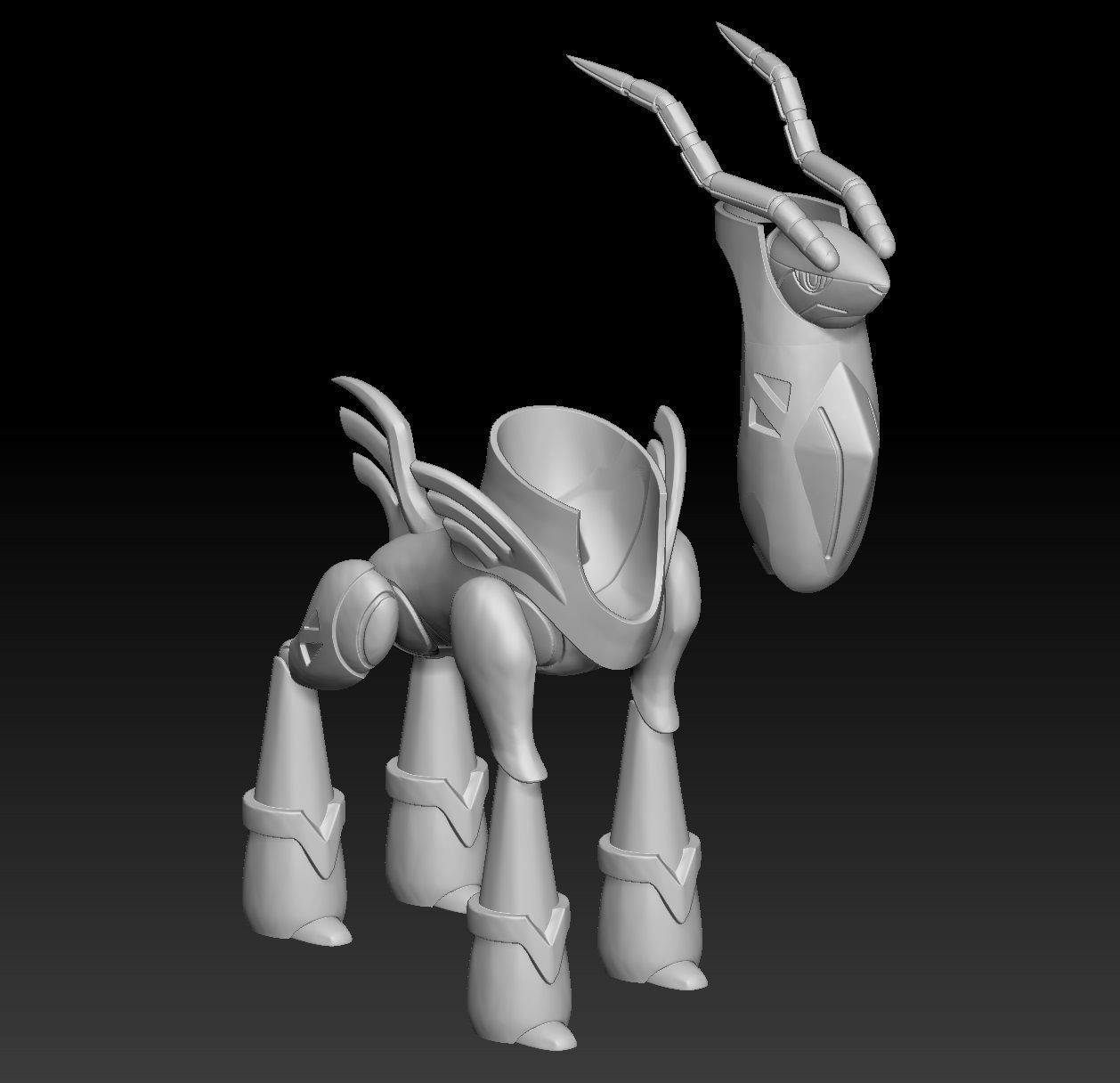 Pokemon Paradox Future Cobalion Iron Crown 3D print model_2