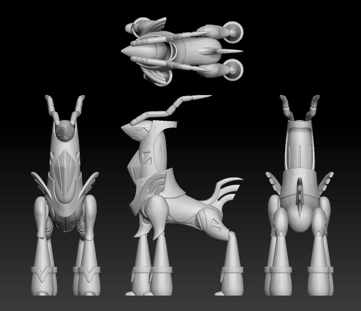 Pokemon Paradox Future Cobalion Iron Crown 3D print model_1