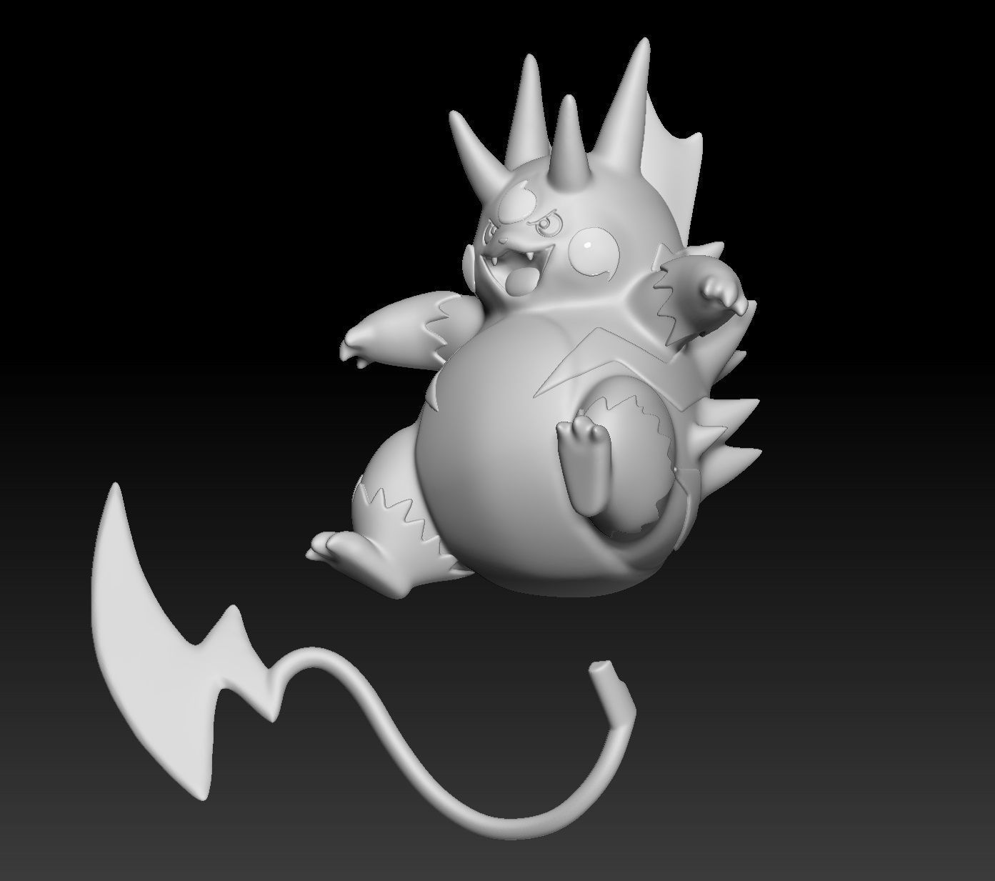 Pokemon Beta Raichu Evolution Gorochu  3D print model_2