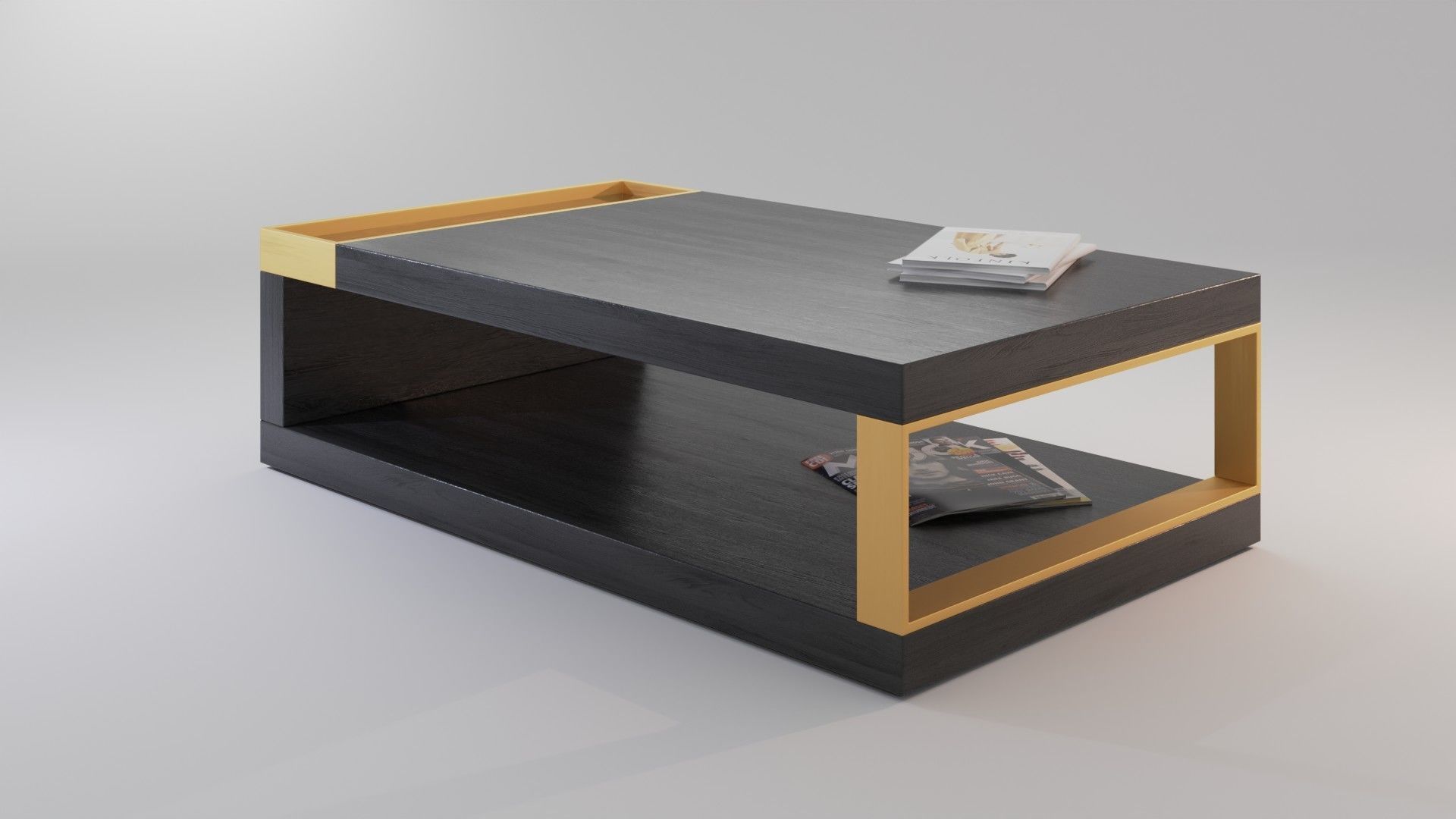Quatropi Coffee Table Low-poly 3D model_2