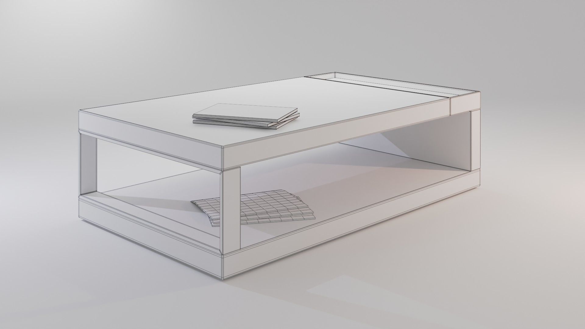 Quatropi Coffee Table Low-poly 3D model_9