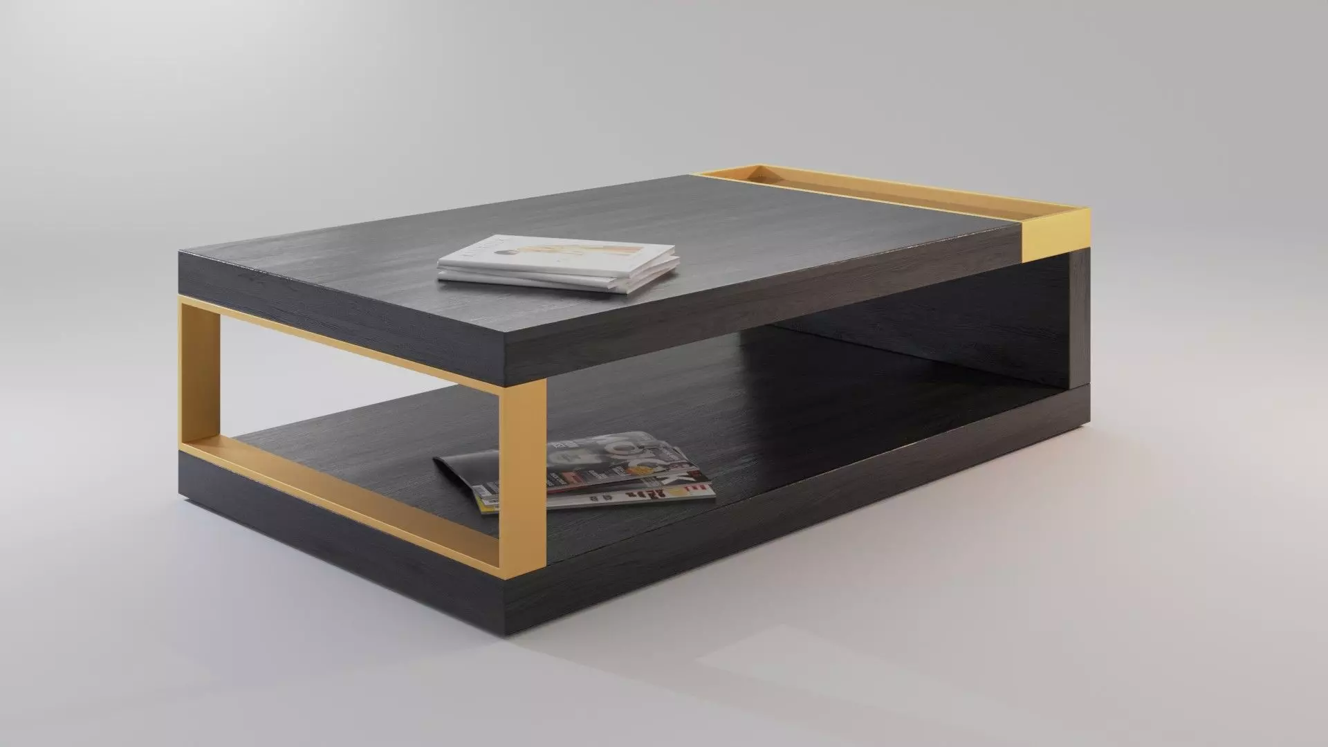 Quatropi Coffee Table Low-poly 3D model_0