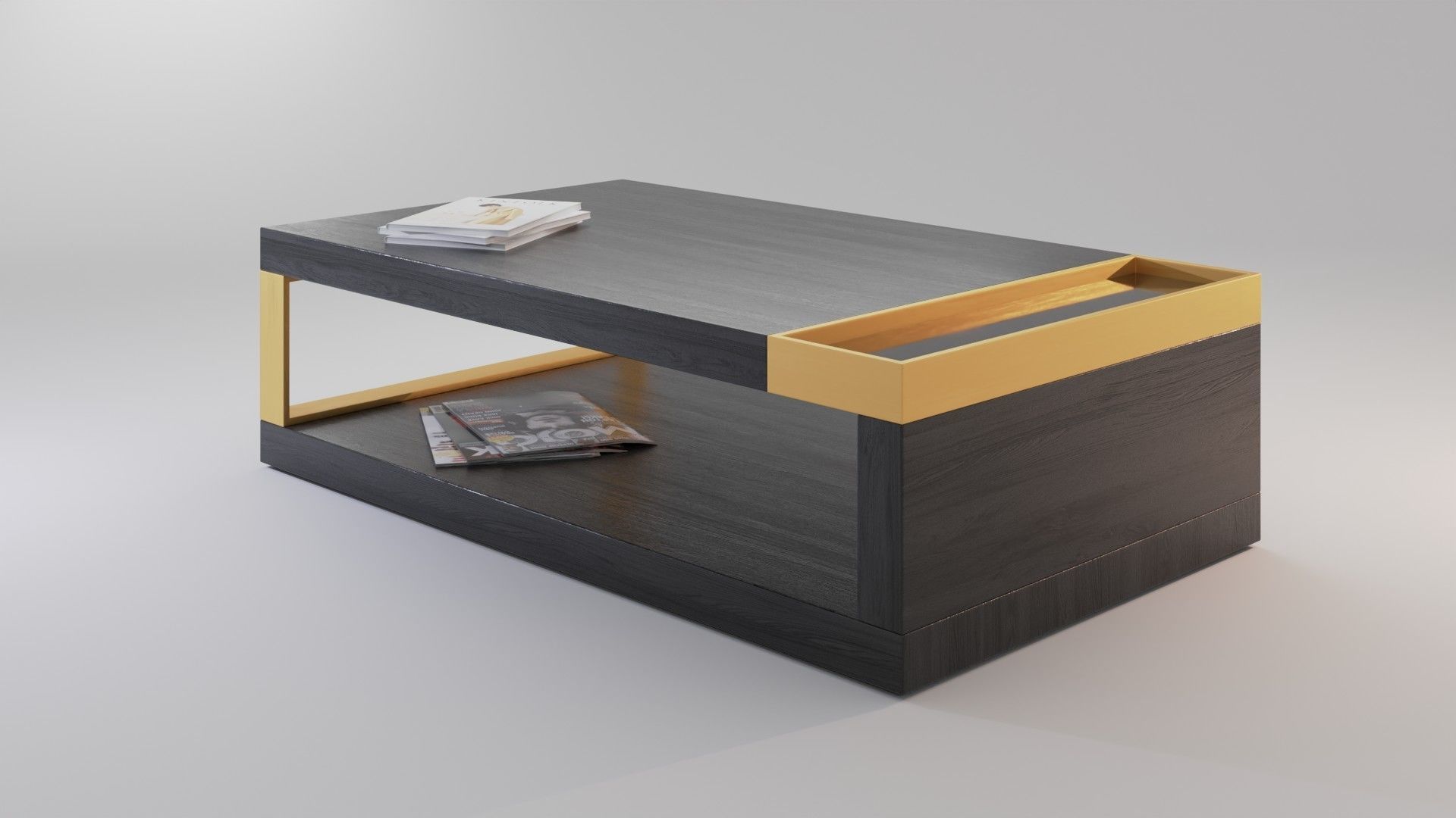 Quatropi Coffee Table Low-poly 3D model_6