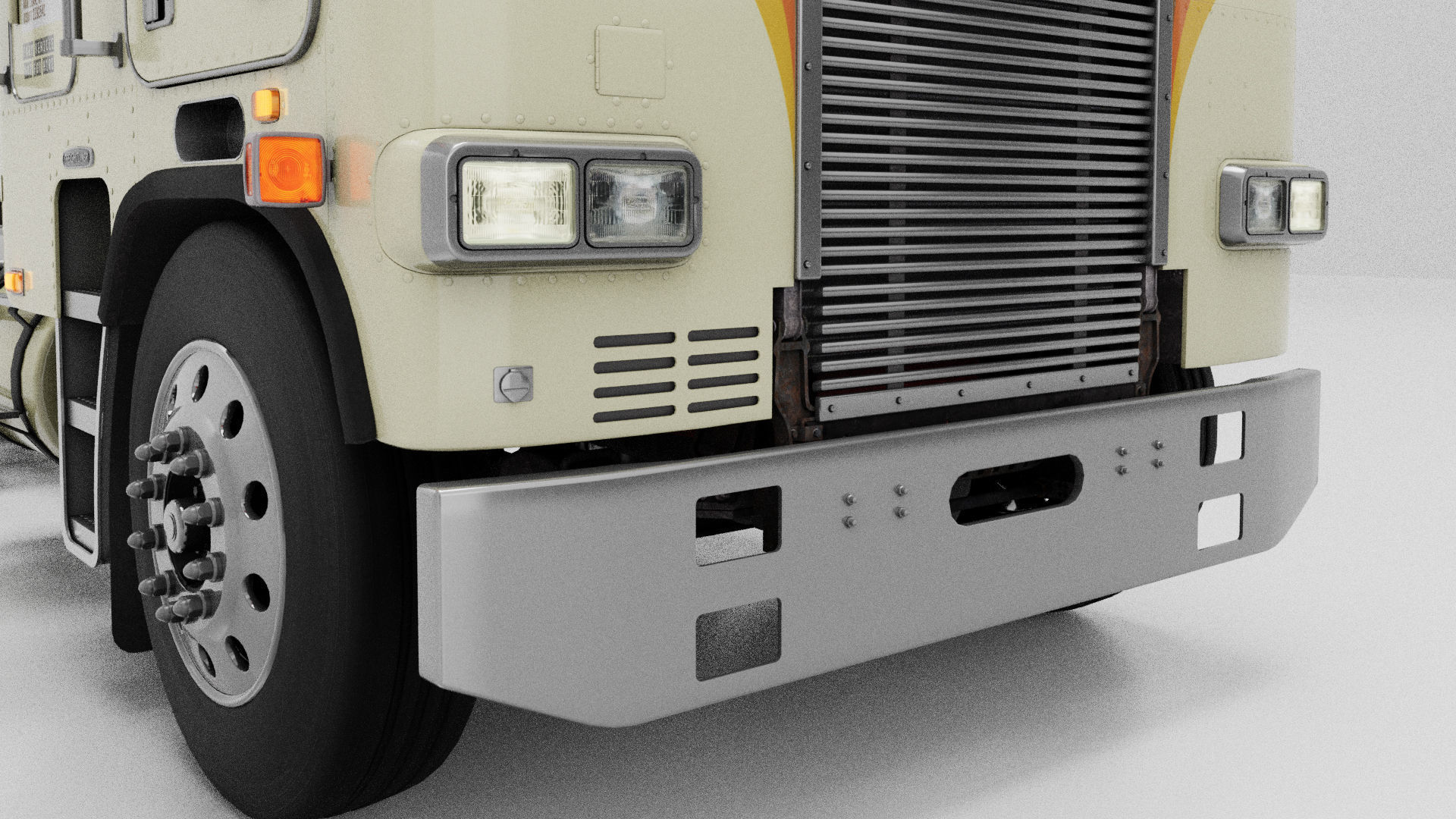 Freightliner FLT - FLA Cabover Semi Truck 3D model_4