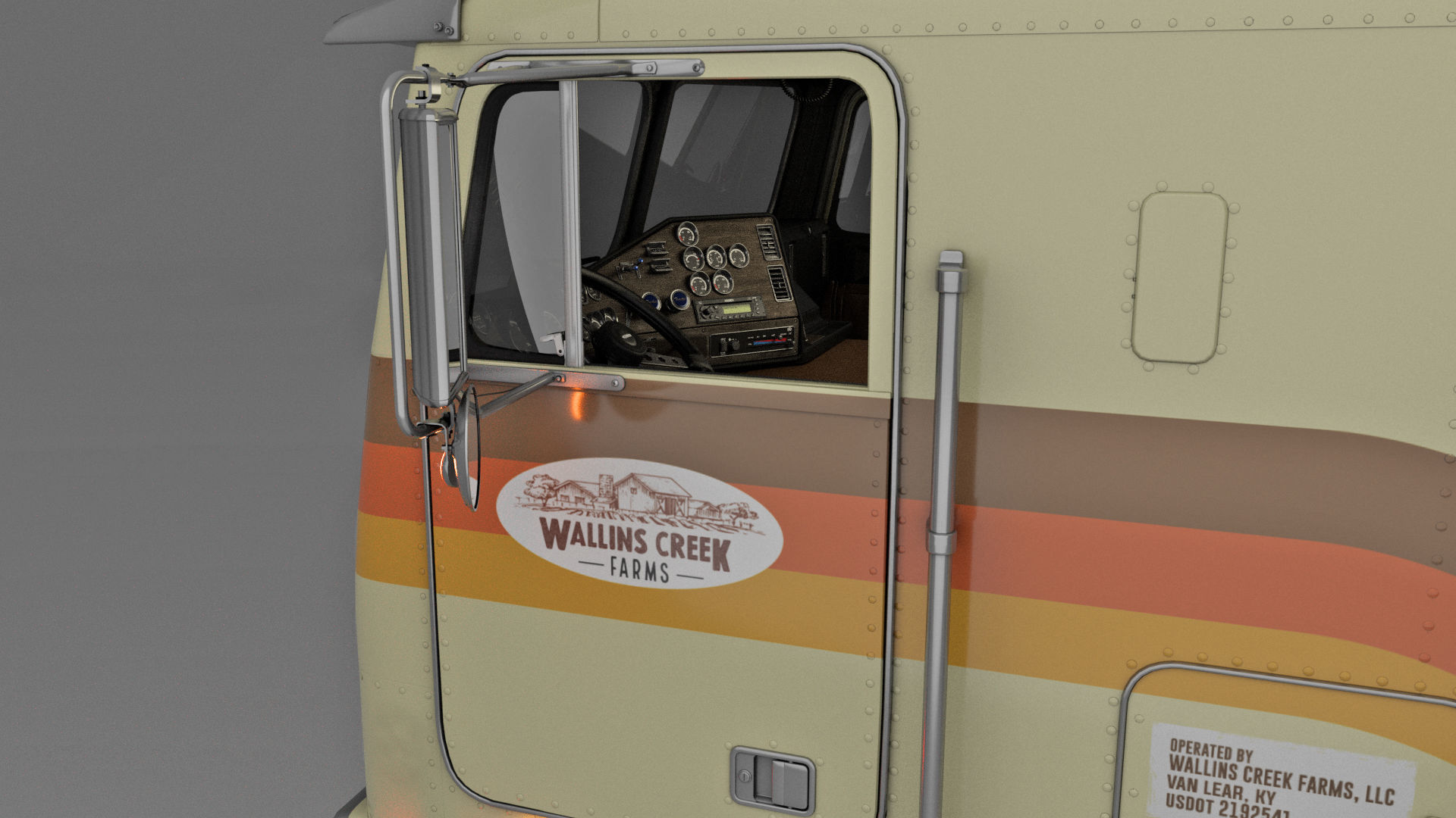 Freightliner FLT - FLA Cabover Semi Truck 3D model_6
