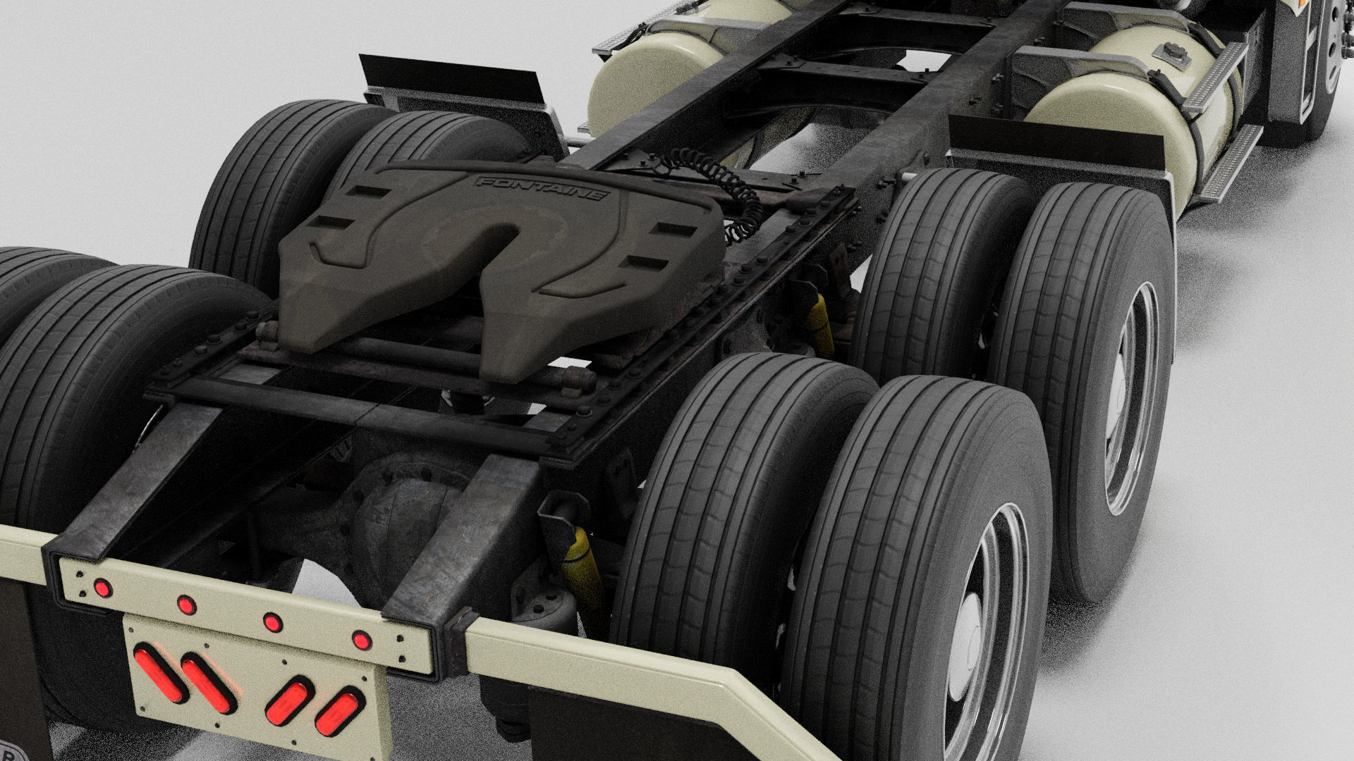 Freightliner FLT - FLA Cabover Semi Truck 3D model_11