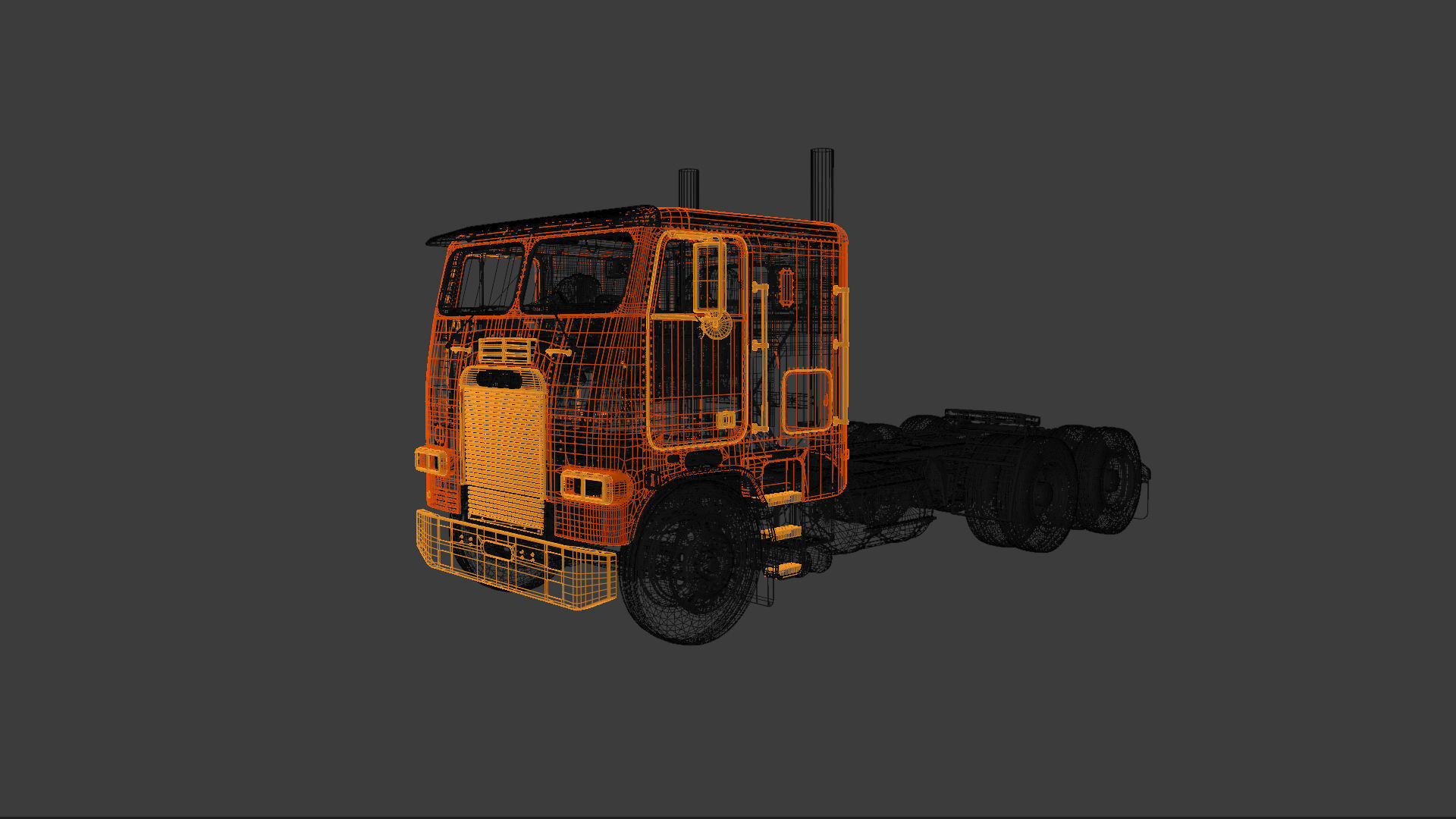 Freightliner FLT - FLA Cabover Semi Truck 3D model_14